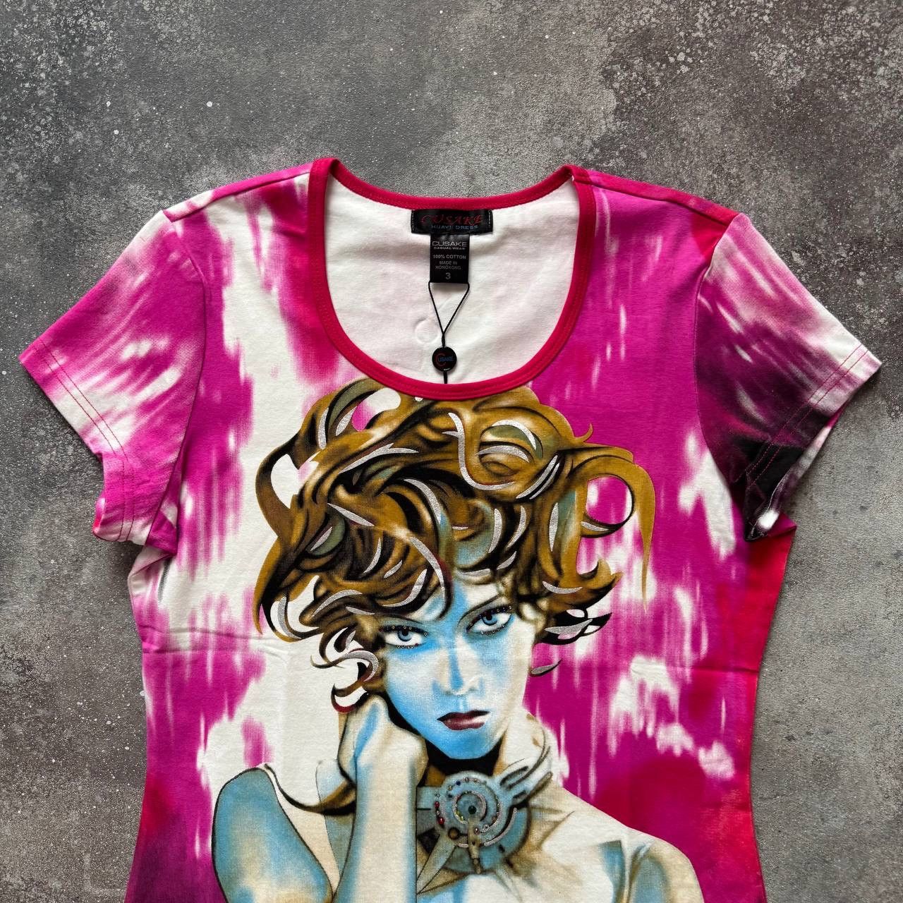 Hysteric Glamour Custo Barcelona Style Vintage Y2K Boho T-Shirt Size M / US 6-8 / IT 42-44 - 3 Thumbnail