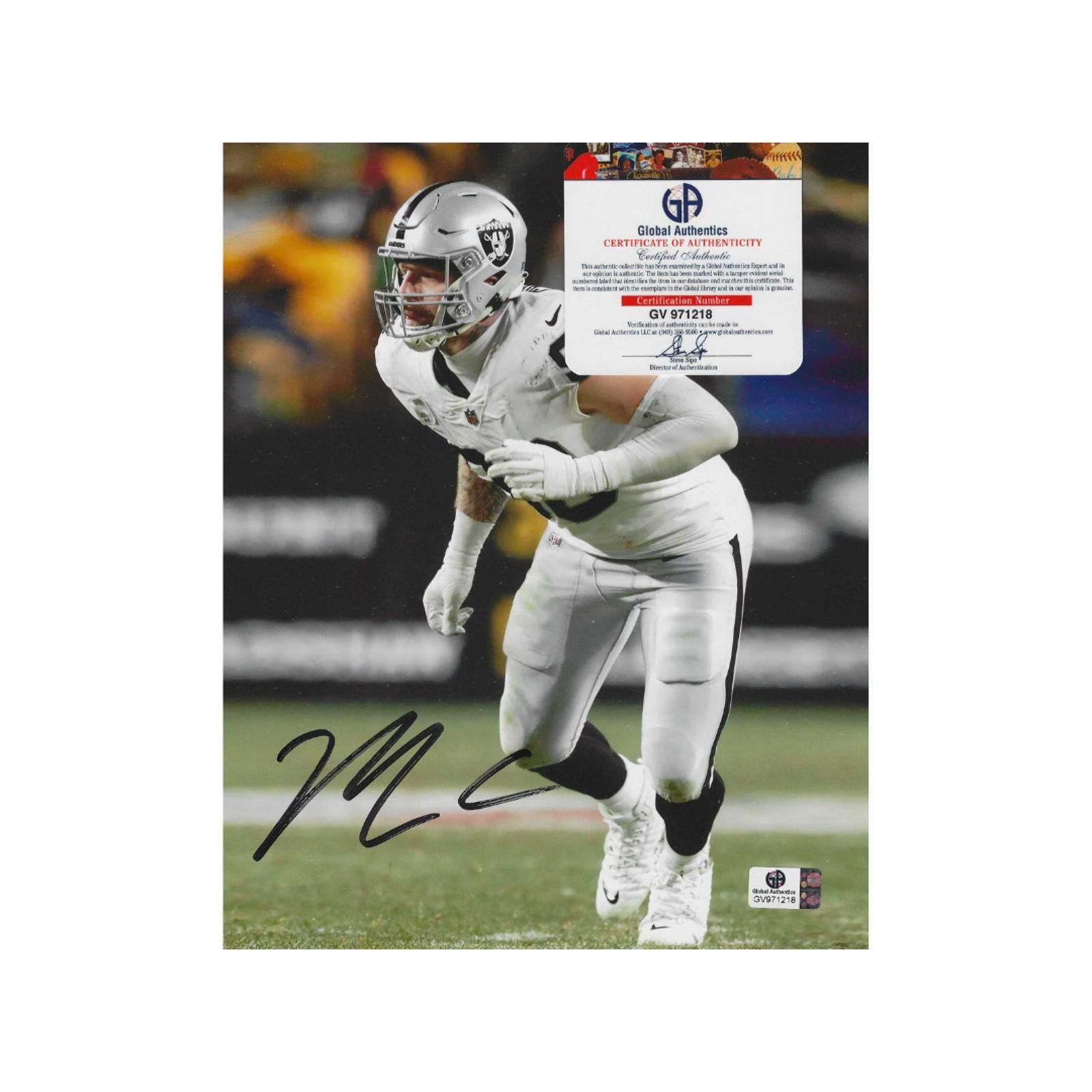 Other Maxx Crosby Las Vegas Raiders Signed 8x10 Photo coa W/Frame Size ONE SIZE - 4 Thumbnail