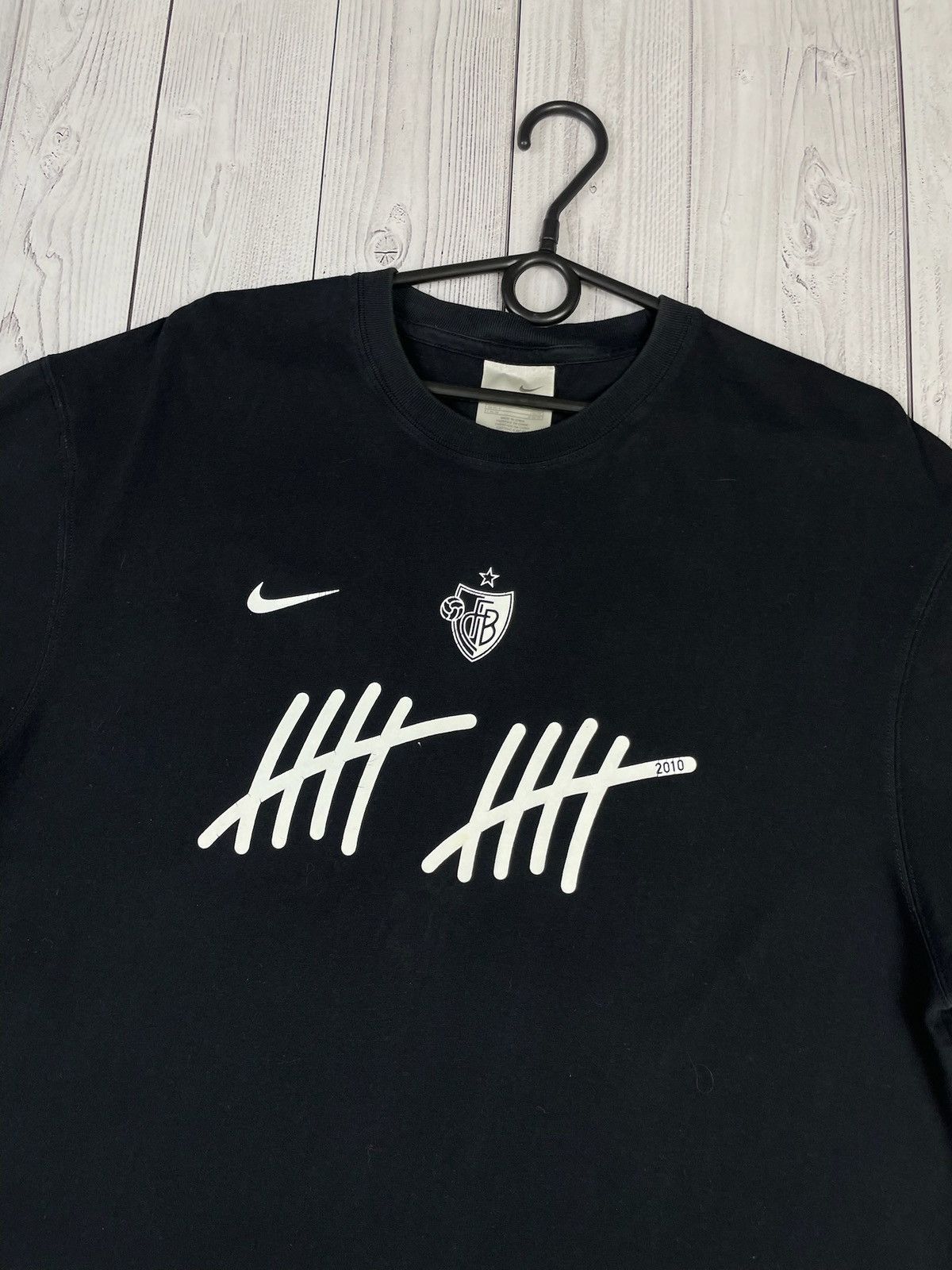 Nike Vintage nike Basel soccer tee logo black rare XL Size US XL / EU 56 / 4 - 2 Thumbnail