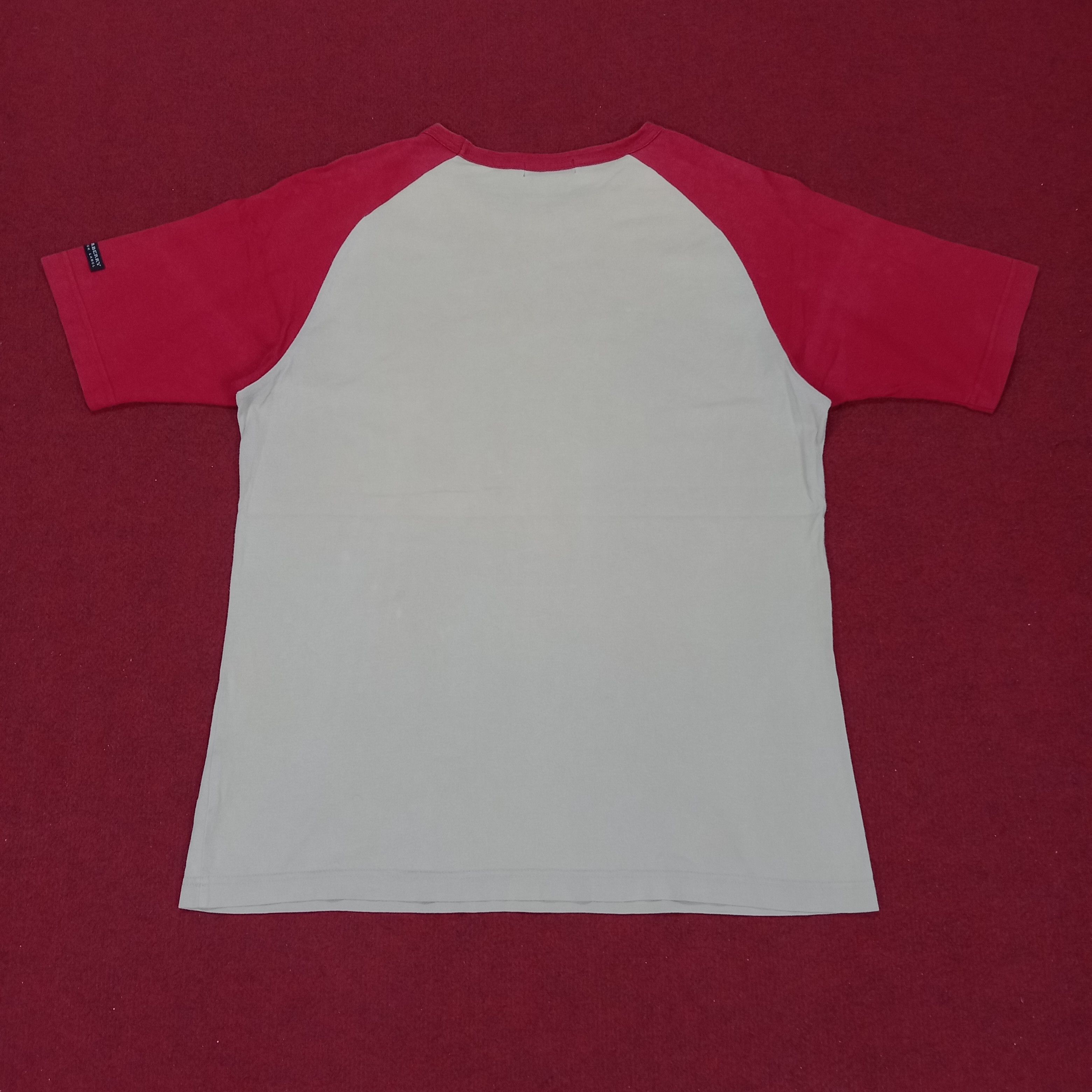 Burberry × Vintage Burberry Black Label Luxury Brand Raglan Style Tshirt Size US M / EU 48-50 / 2 - 3 Thumbnail