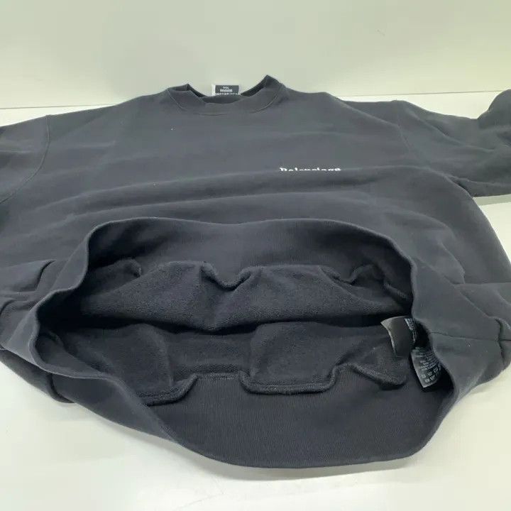 Other Balenciaga Black Logo Embroidered Sweatshirt 0079-2507 Size S / US 4 / IT 40 - 5 Thumbnail
