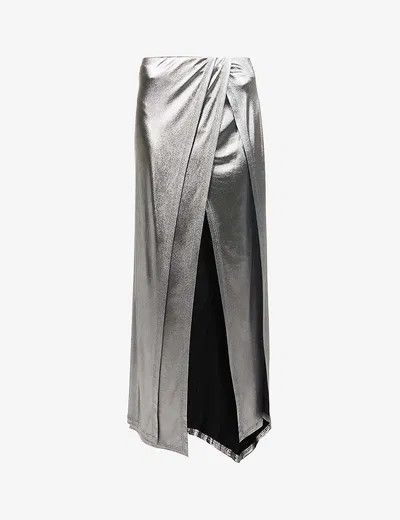 Loewe o1y1025 Maxi Skirt in Silver Size 28" / US 6 / IT 42 - 1 Thumbnail