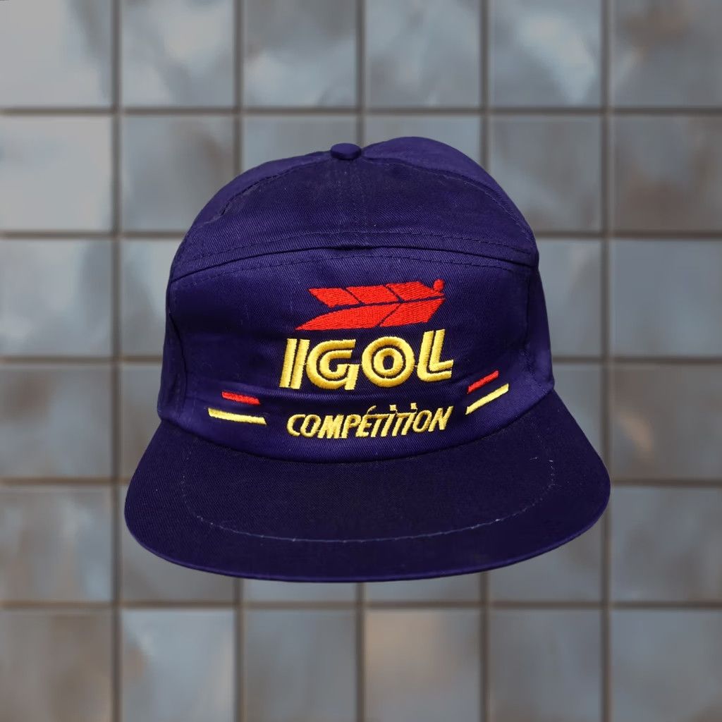 Vintage Vintage IGOL Competition Hat Cap Snap Back Purple Racing Cars Mens Adjustable Size ONE SIZE - 1 Thumbnail