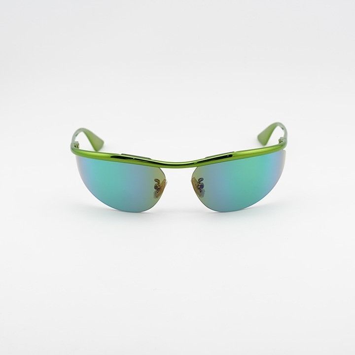 Bottega Veneta Bottega Veneta BV1174S 003 Sunglasses Green Cat Eye Frame Size ONE SIZE - 4 Thumbnail