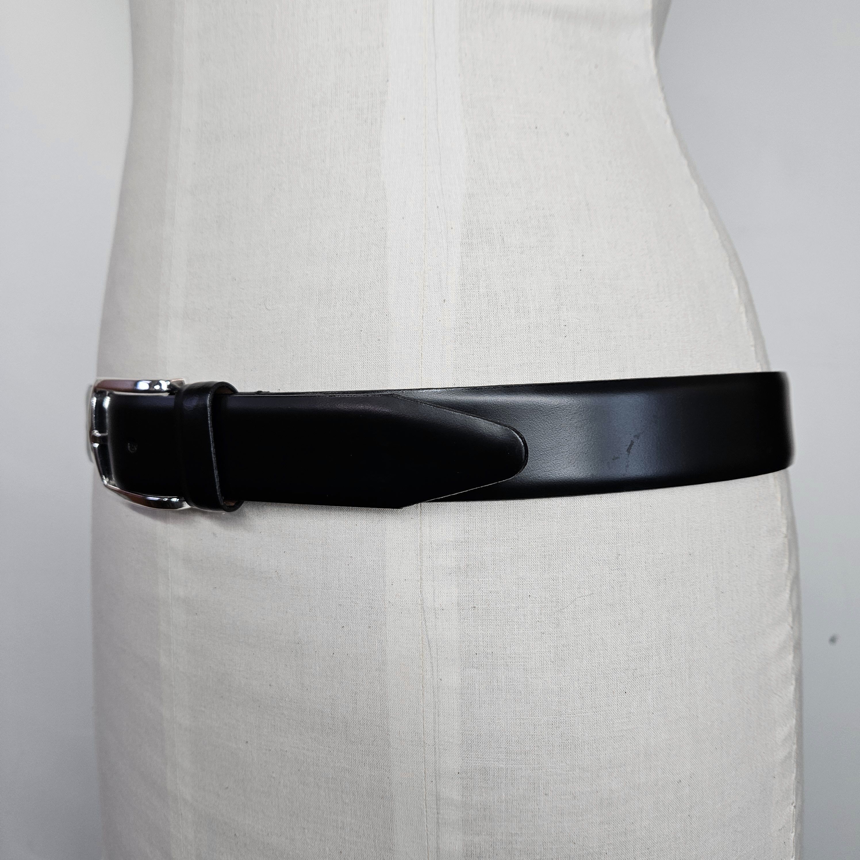 Allen Edmonds Allen Edmonds 43-48" Belt Midland Black Smoothe Leather Size 44 - 5 Thumbnail