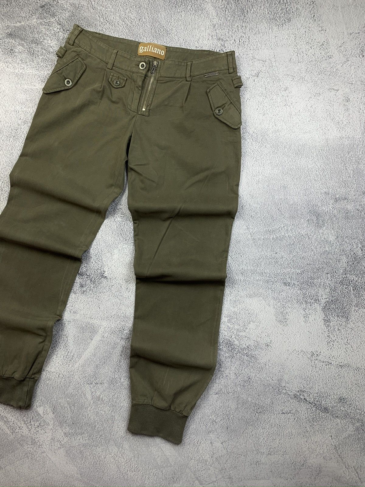 John Galliano John Galliano Olive Cargo Pants Size 30 Military Zip Size US 30 / EU 46 - 4 Thumbnail