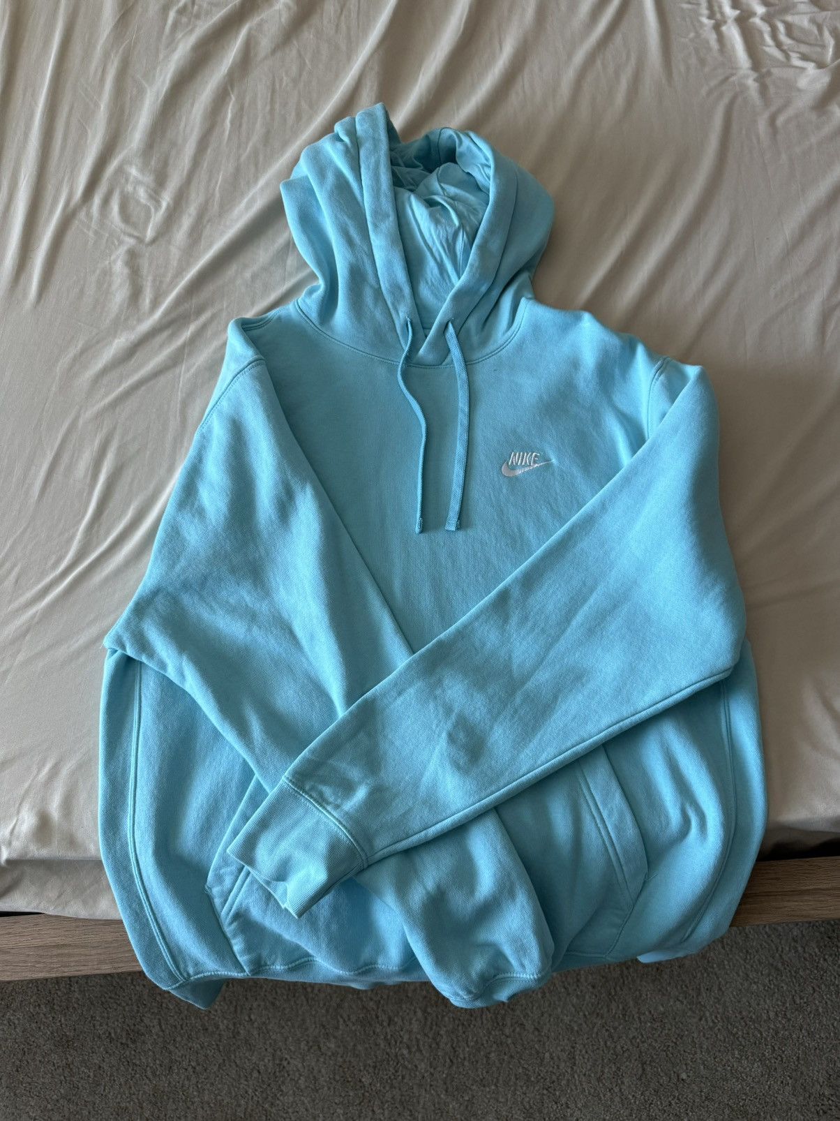 Nike Baby blue Nike hoodie Size US M / EU 48-50 / 2 - 2 Thumbnail