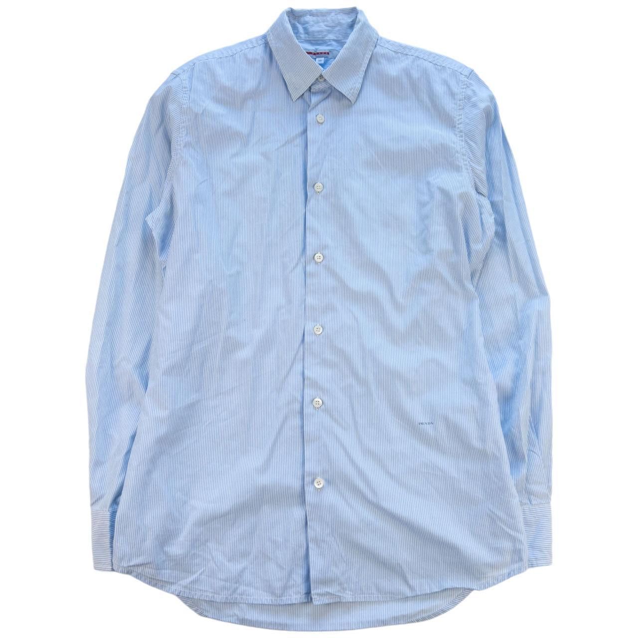 Prada Vintage Prada Striped Button Up Shirt Size L Size US L / EU 52-54 / 3 - 1 Thumbnail