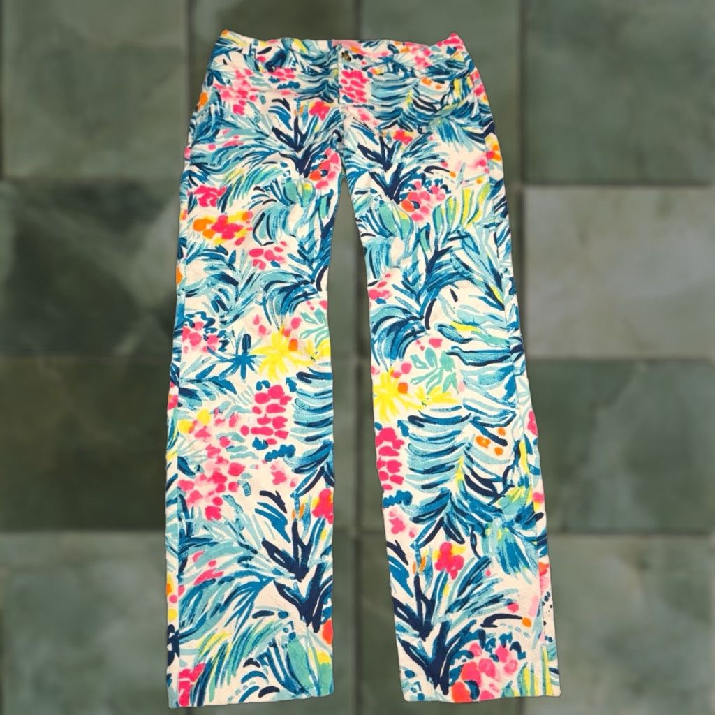Lilly Pulitzer LILLY PULITZER Multicolor Skinny Ankle Pants Size 4 Womens Size S / US 4 / IT 40 - 1 Thumbnail
