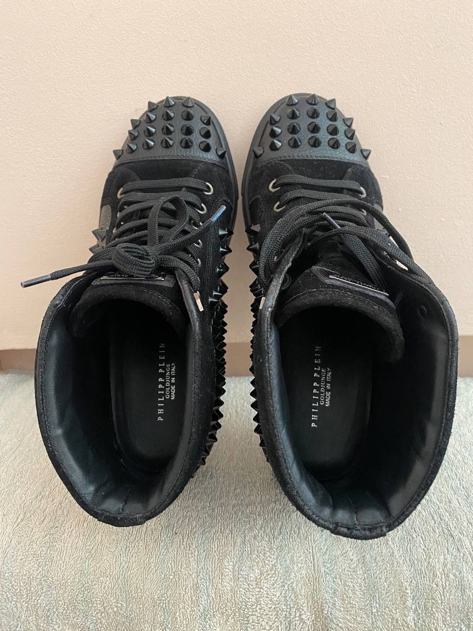 Designer × Philipp Plein RARE ‼️ Philipp Plein FW14 SW150464 Sneakers Studded Sneaker Size US 5.5 / EU 38 - 11 Thumbnail
