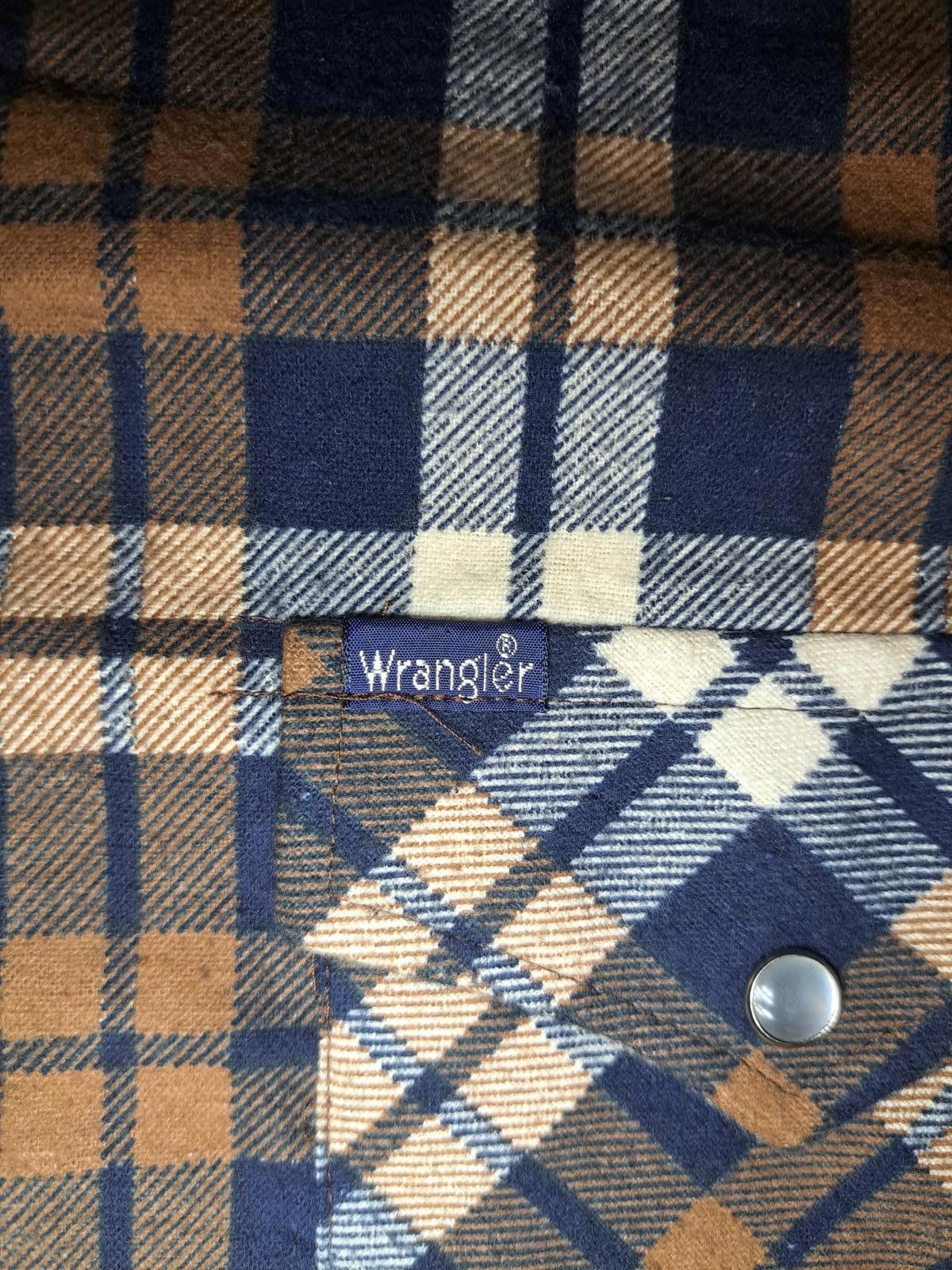Wrangler NEW Wrangler Pearl Snap Flannel Shirt Mens 1XL Brown Plaid Size US M / EU 48-50 / 2 - 4 Thumbnail