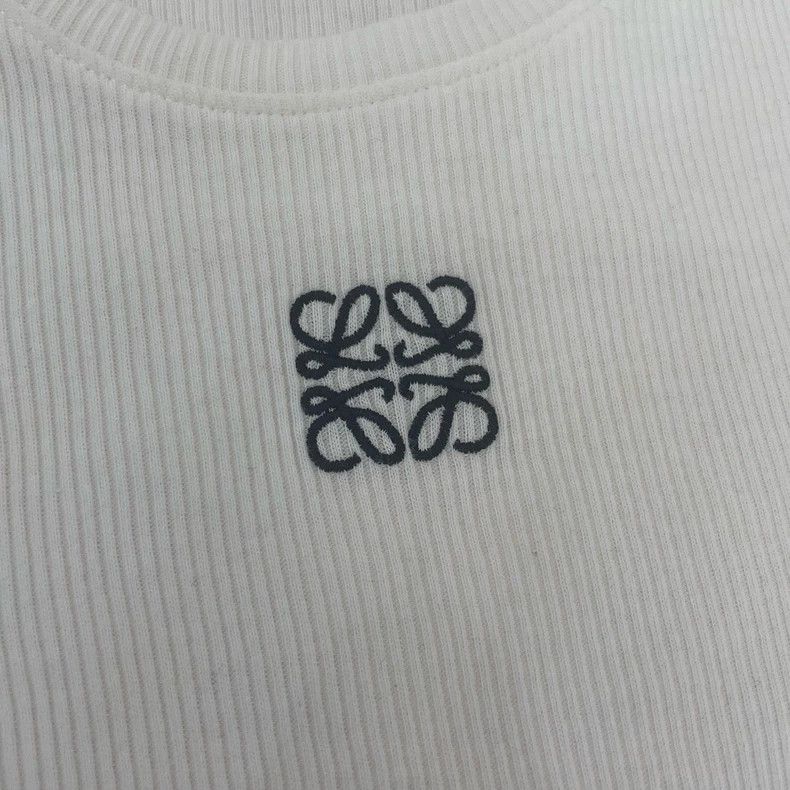 Loewe LOEWE White cotton short sport vest Size XS / US 0-2 / IT 36-38 - 4 Thumbnail