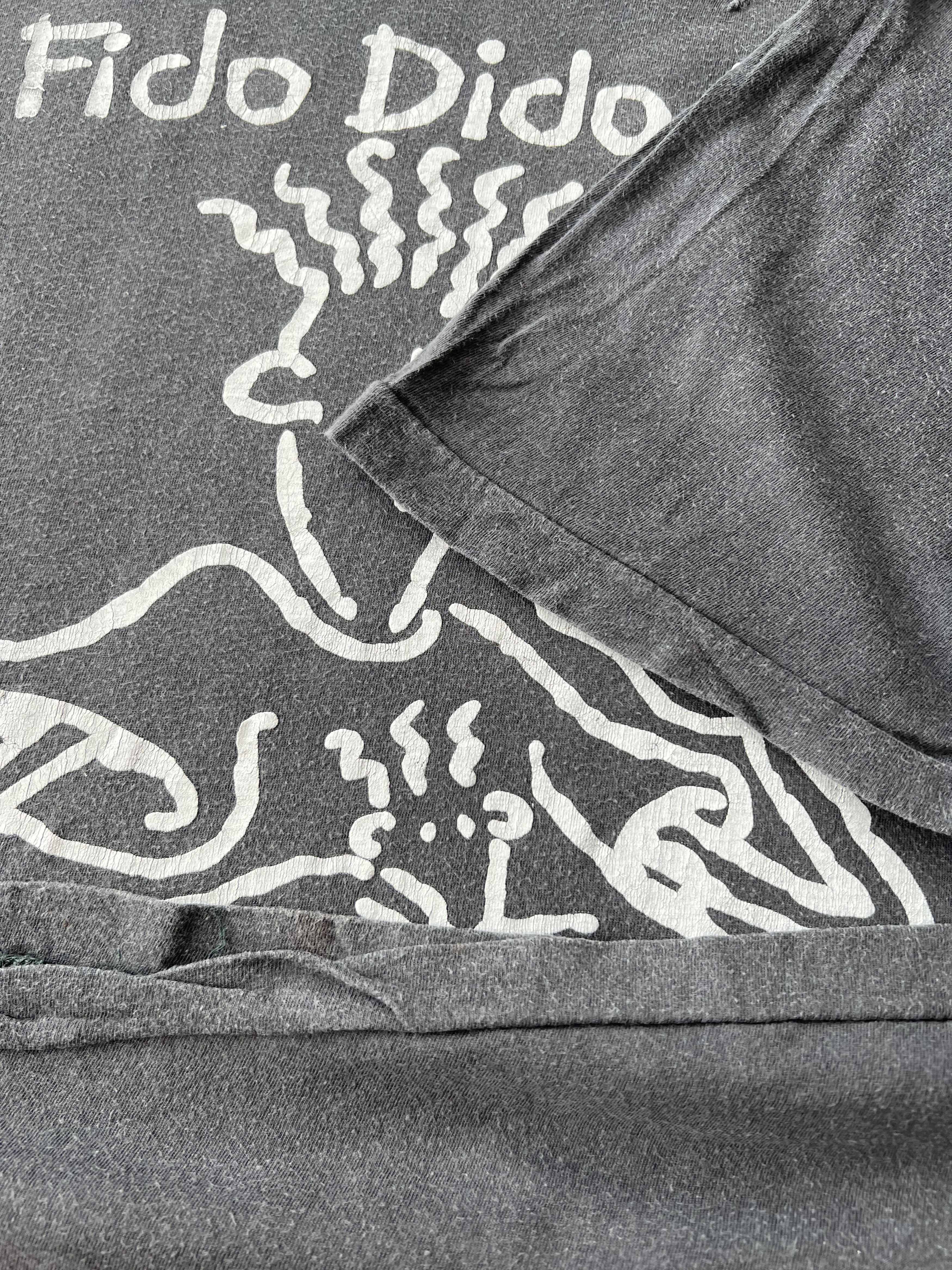Cartoon Network Vintage 90s Fido Dido Cartoon Sun Faded Black T-shirt Size US L / EU 52-54 / 3 - 5 Thumbnail