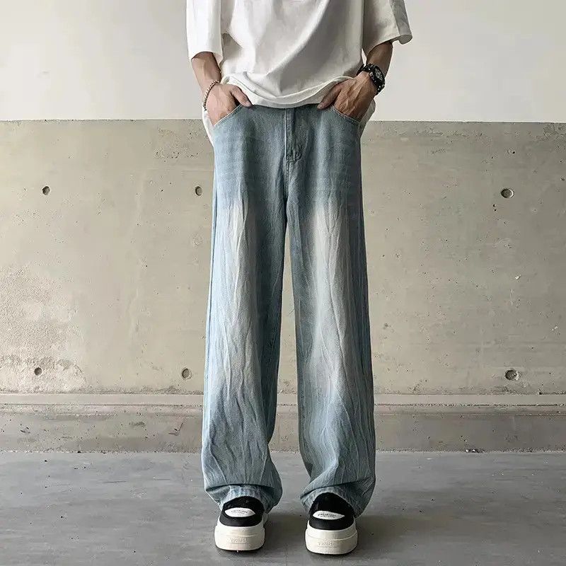 Japanese Brand Retro loose wide leg tie dye jeans Size US 32 / EU 48 - 3 Thumbnail