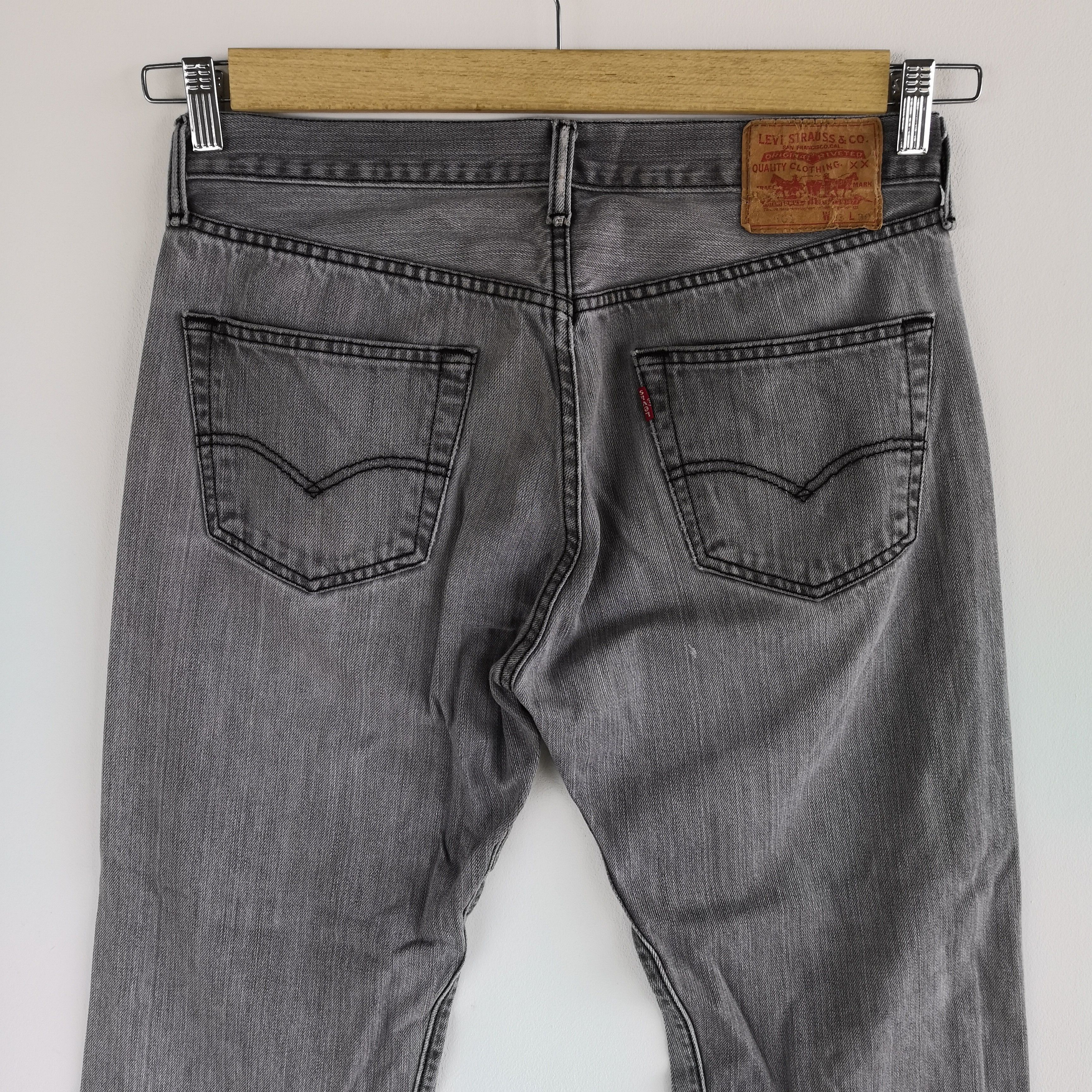 Levi's Vintage Levis 501 Faded Black Jeans Levi's Light Wash Denim Size US 32 / EU 48 - 3 Thumbnail