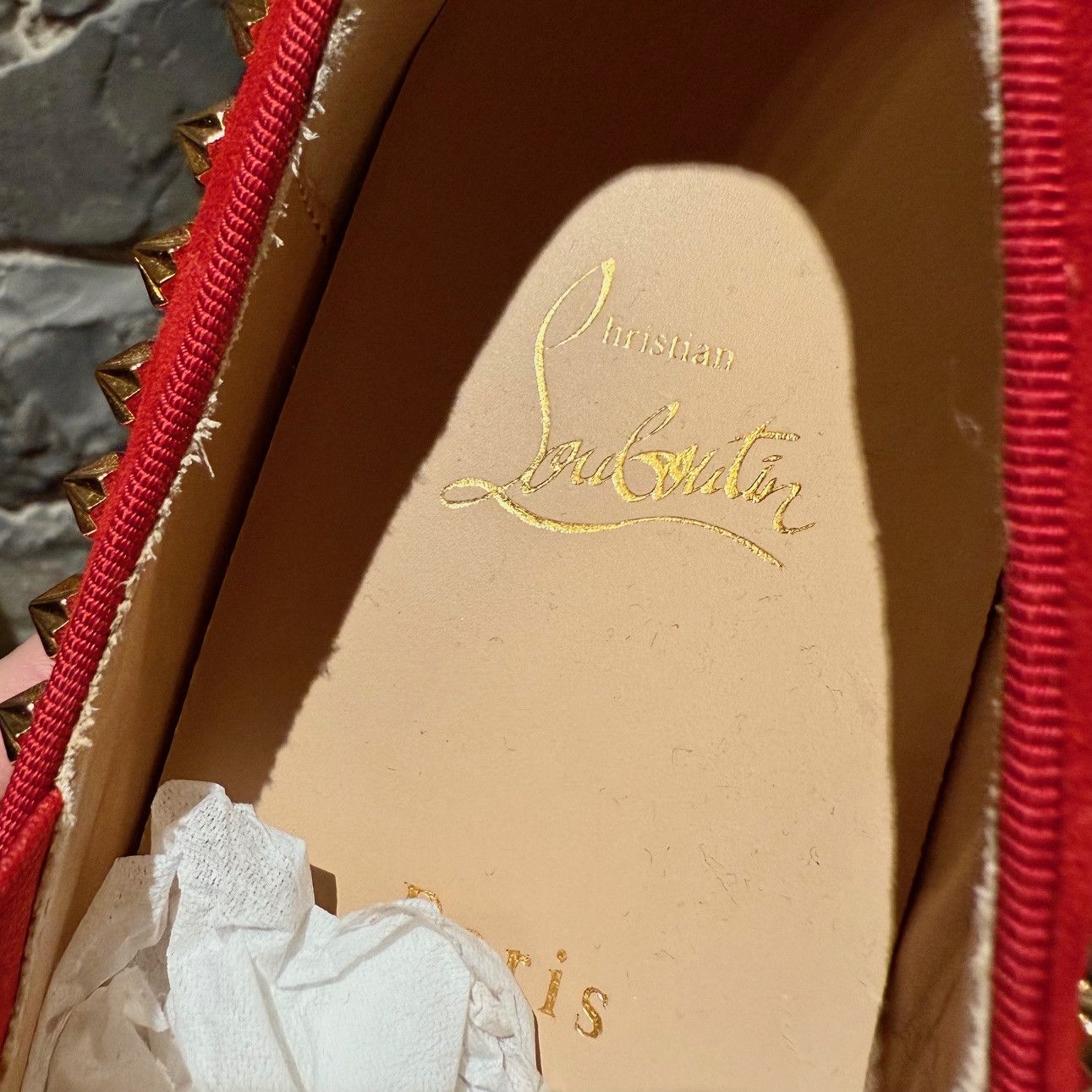 Christian Louboutin Christian Louboutin Red Suede Pik Boat Spike Sneakers Size US 9 / IT 39 - 8 Thumbnail