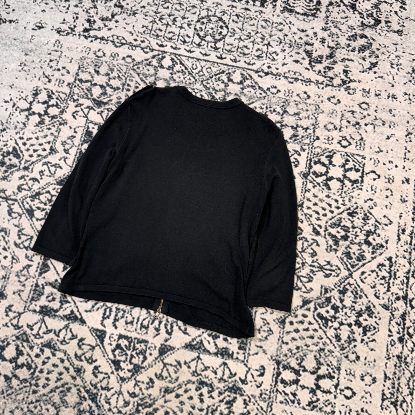 Vintage Vintage Marc Cain Black Cotton Zip Sweater Size M Y2K 90s Size US M / EU 48-50 / 2 - 13 Thumbnail