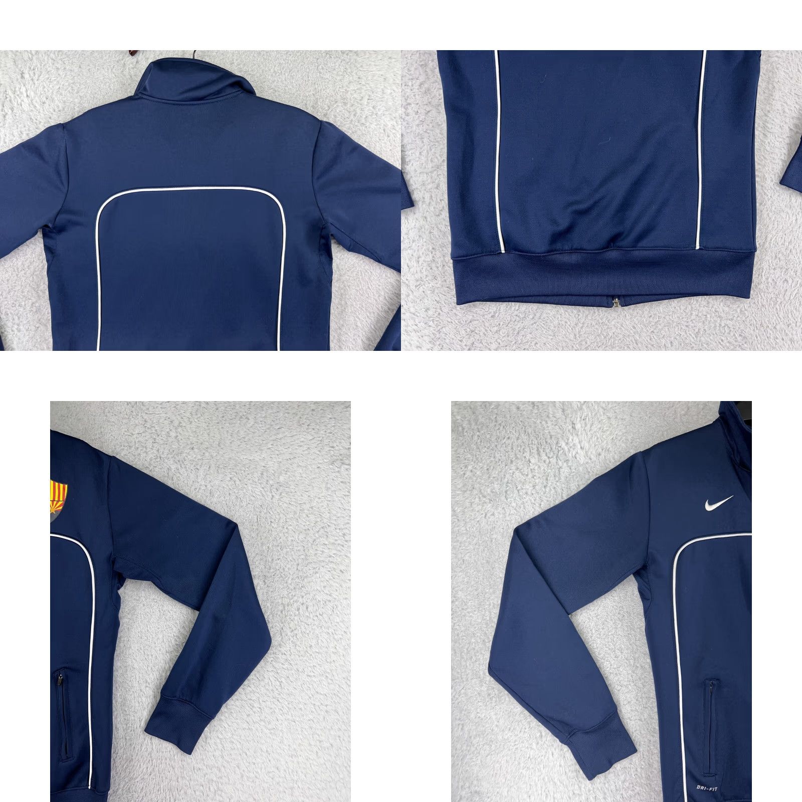 Nike Nike Sweater Mens Large Blue Full Zip Mock Neck Soccer Arizona Shield Crest Size US L / EU 52-54 / 3 - 8 Thumbnail