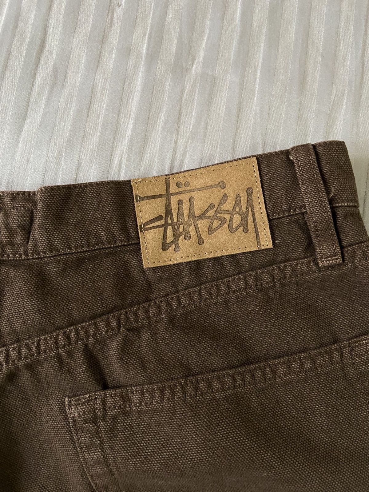 Stussy × Vintage Stussy Washed Brown Denim BigOl Short 28 SIZE Size US 28 / EU 44 - 4 Thumbnail