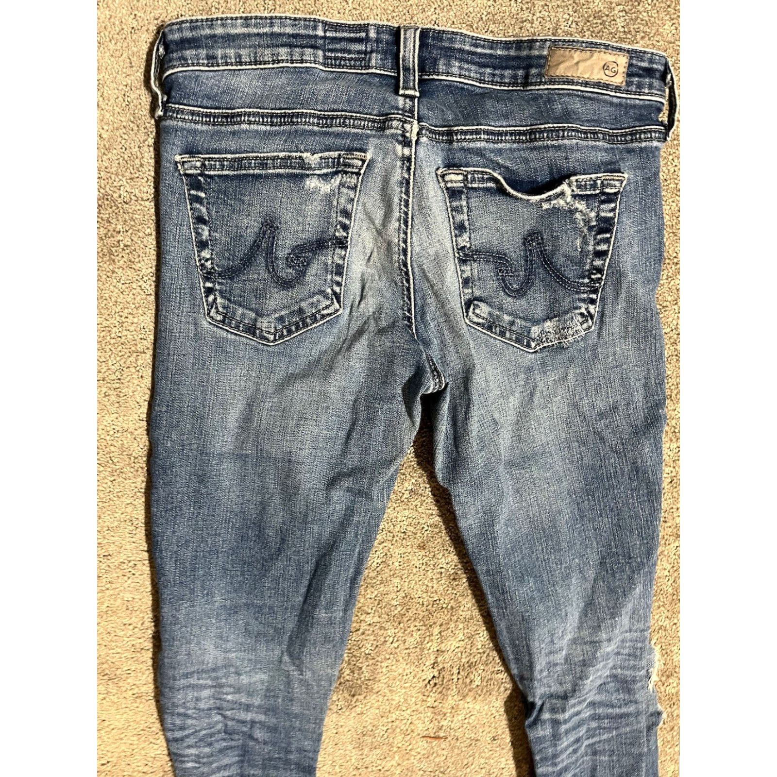 Vintage Adriano Goldschmied Jeans Womens 27R Blue The Legging Super Skinny Ankle Pants S Size 27" / US 4 / IT 40 - 2 Thumbnail