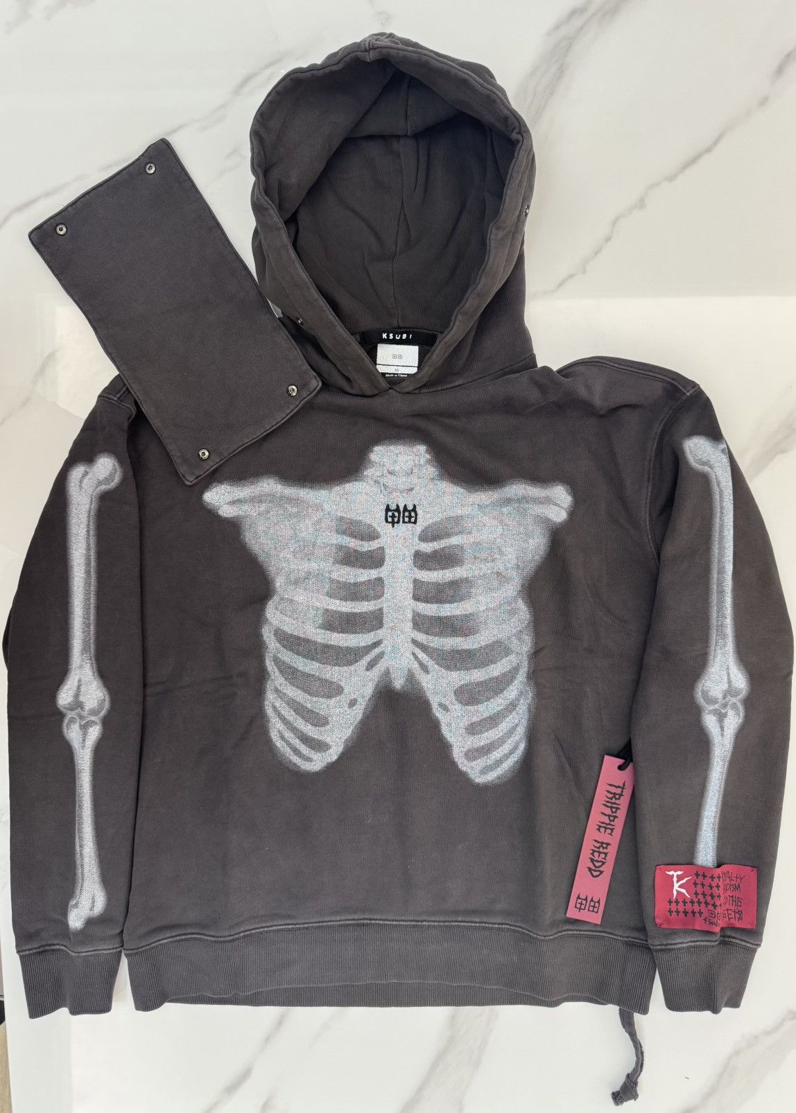 Ksubi × Trippie Redd Skeleton Biggie Hoodie Size US XS / EU 42 / 0 - 3 Thumbnail