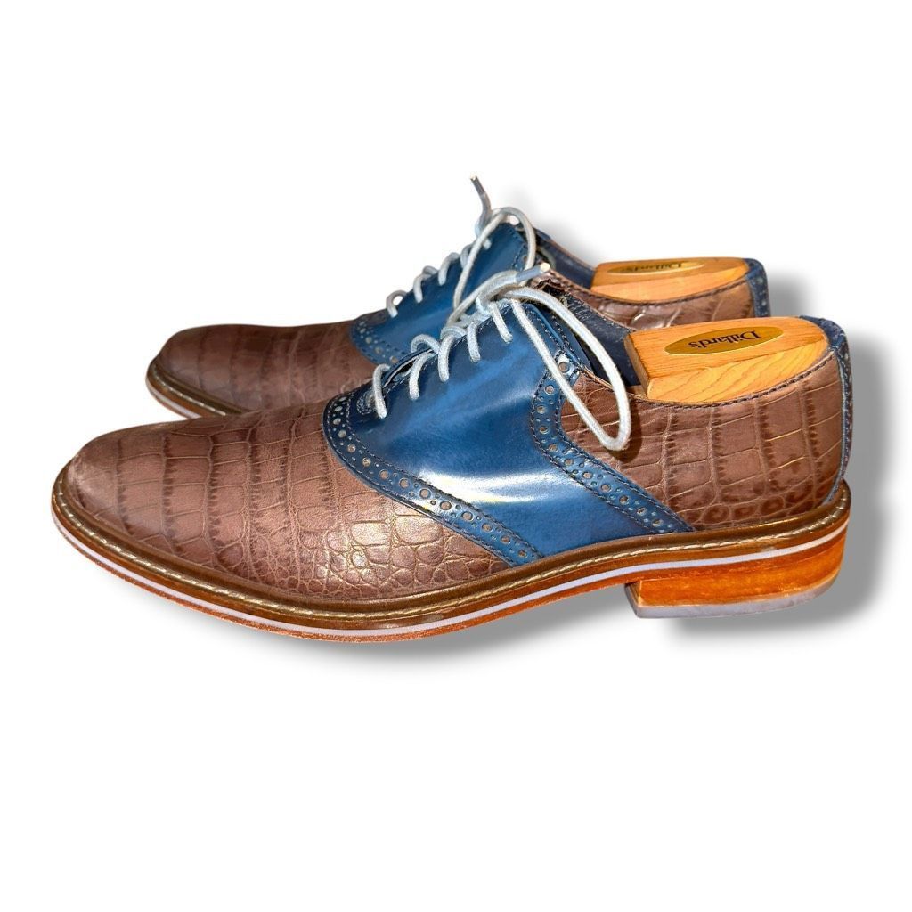Cole Haan Navy & Brown Cole Haan Grand Os Oxford Dress Shoes Men’s Sz Size US 9.5 / EU 42-43 - 5 Thumbnail