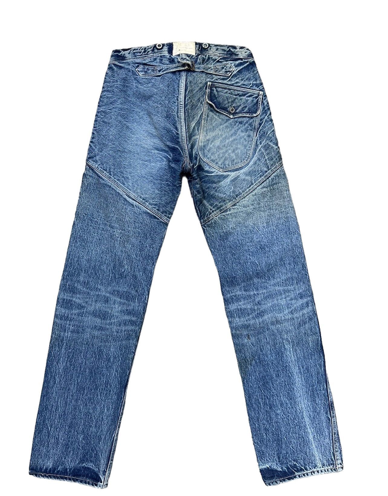 Heller's Cafe 1800s Inspire Warehouse Japan Fade Blue Denim Selvedge Jeans Size US 30 / EU 46 - 2 Thumbnail