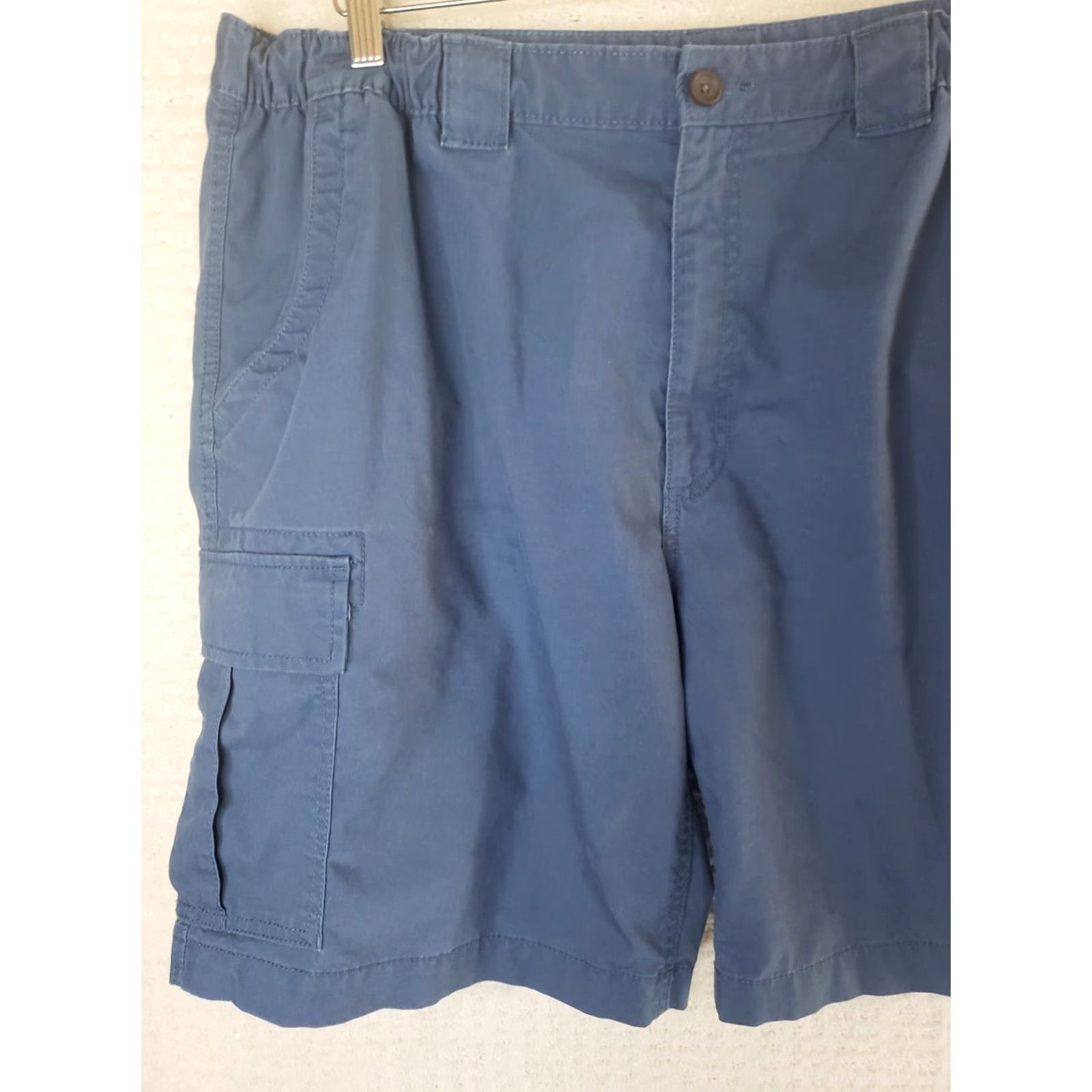Savane Savane Cargo Shorts Blue Elastic Waist Cotton Outdoor Hiking Utility 40x9 Men Regular 40in Flat Front Pockets Size US 40 / EU 56 - 2 Thumbnail