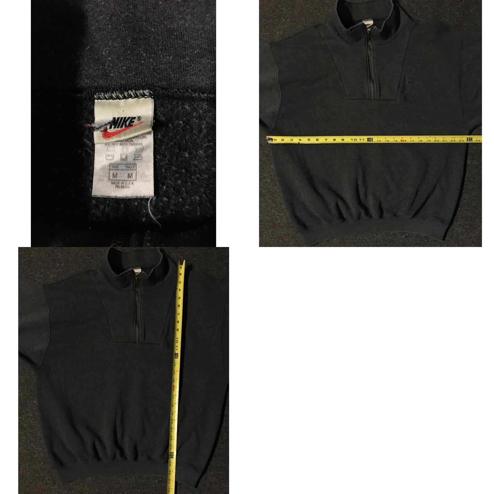 Nike VINTAGE Nike Sweatshirt Swoosh 1/4 Zip Gray M Men 90s Grunge Hip Hop USA USA 90s Nike Sportswear Pullover Shirt Size US M / EU 48-50 / 2 - 8 Thumbnail