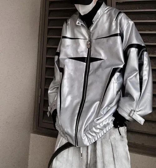Other Higuchi x Junna STAR Metallic Silver Sporty Jacket Size US M / EU 48-50 / 2 - 6 Thumbnail