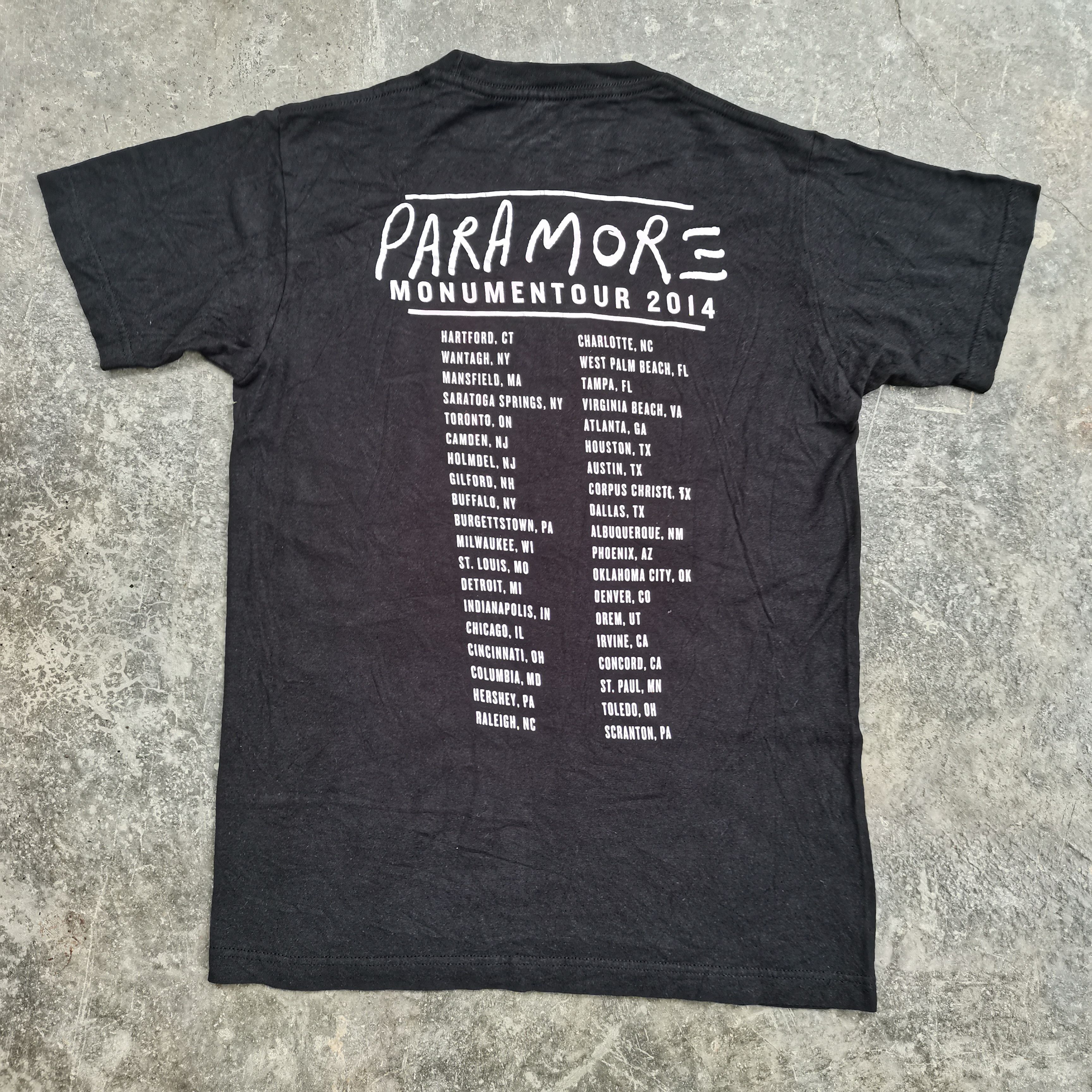 Band Tees × Vintage Vintage 2014 PARAMORE MONUMENT TOUR Black Tee Size US S / EU 44-46 / 1 - 3 Thumbnail