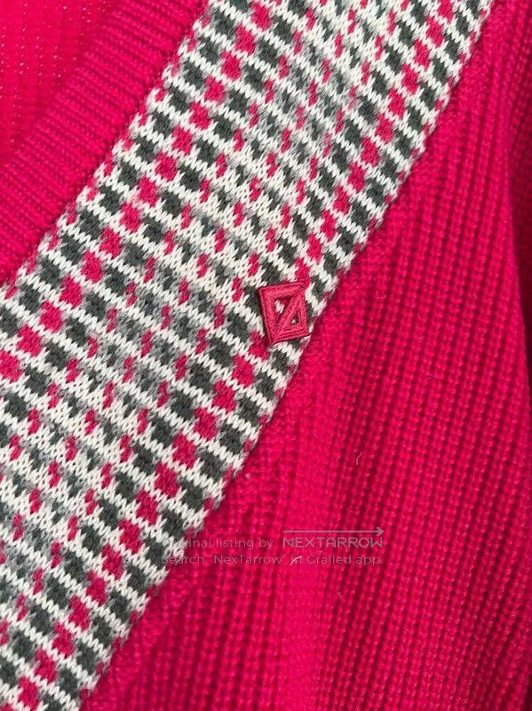 Dior Dior Red Women's Sweater with V. Size M / US 6-8 / IT 42-44 - 4 Thumbnail
