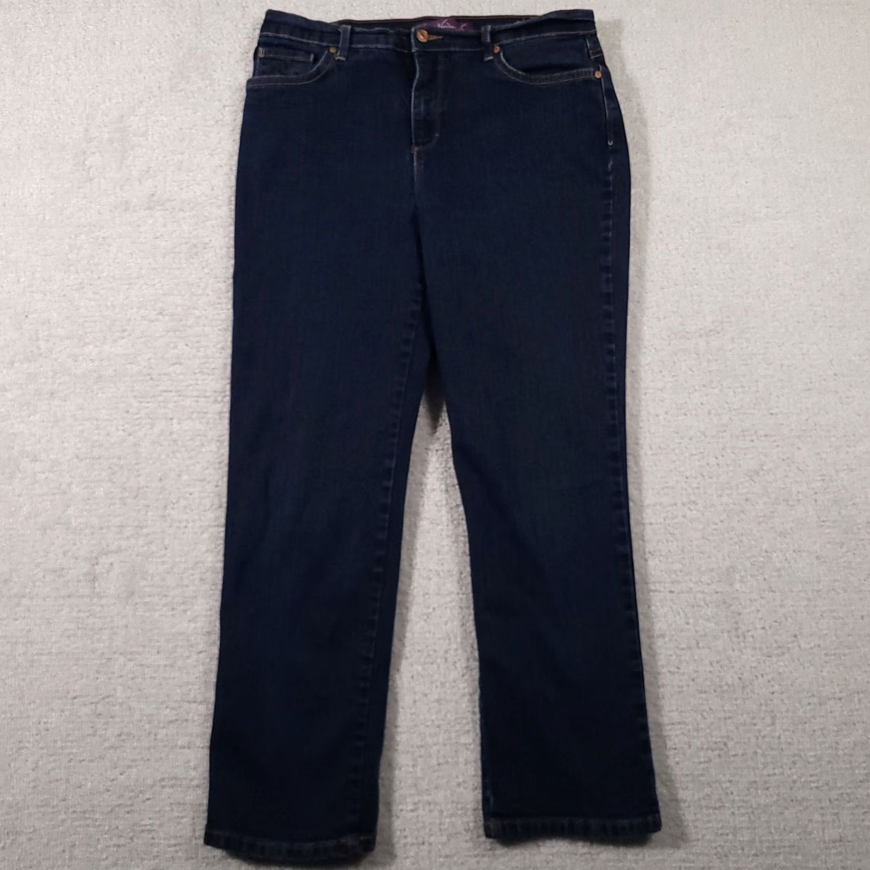 Gloria Vanderbilt Gloria Vanderbilt Amanda Jeans Women's 12P Stretch Dark Wash Denim Mid-Rise Jeans Size 34" / US 12 / IT 48 - 2 Thumbnail