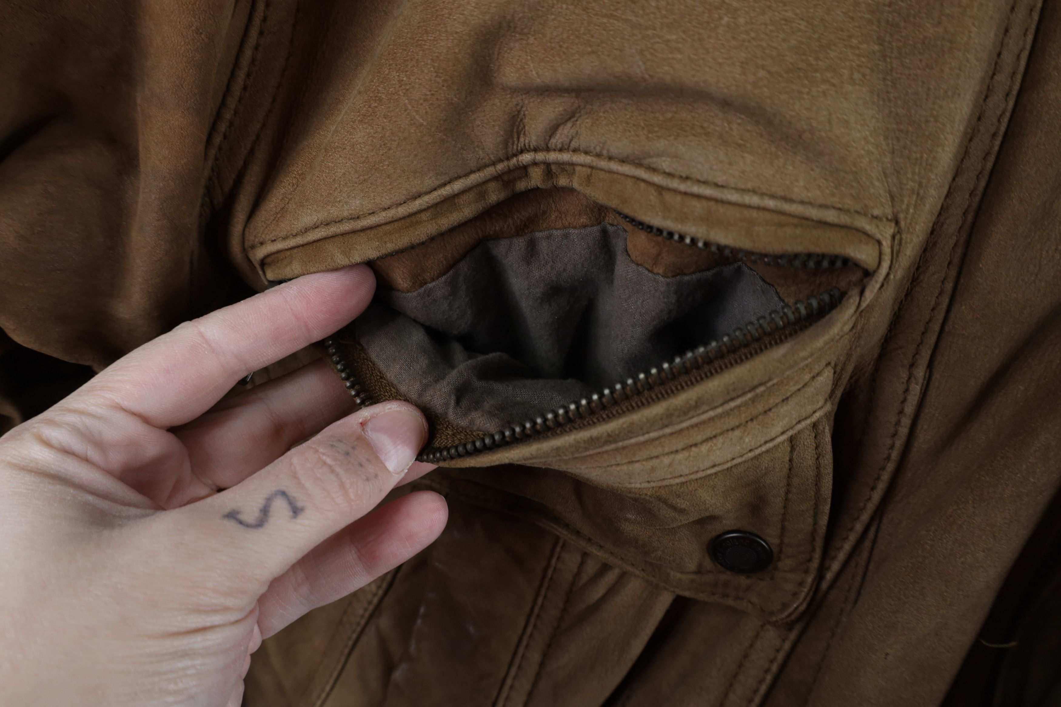 Vintage Vintage 90s Streetwear Leather Full Zip Bomber Flight Jacket Size US XL / EU 56 / 4 - 7 Thumbnail