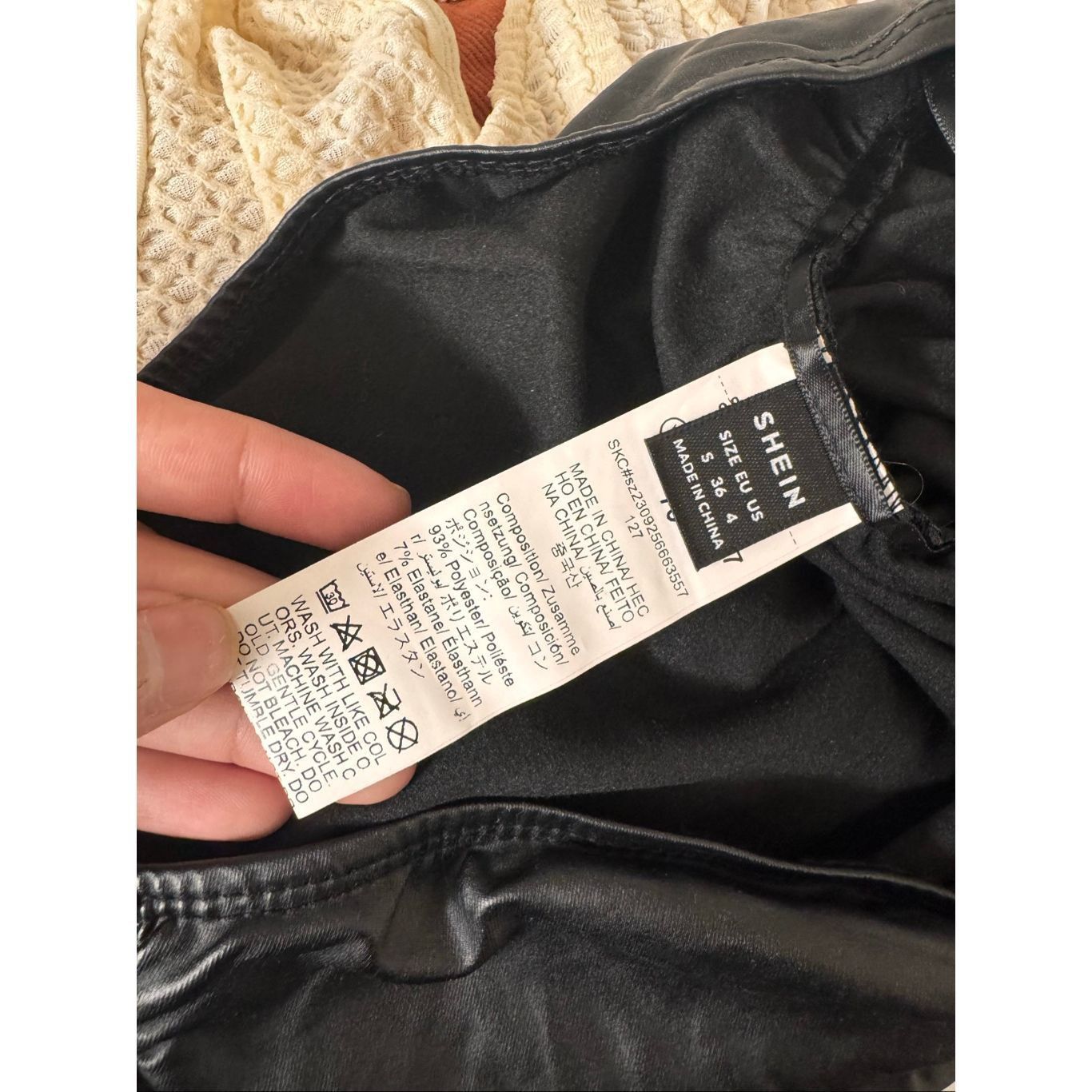 Other Black Faux Leather Tube Top Small | Strapless Shiny Clubwear Size S / US 4 / IT 40 - 6 Thumbnail