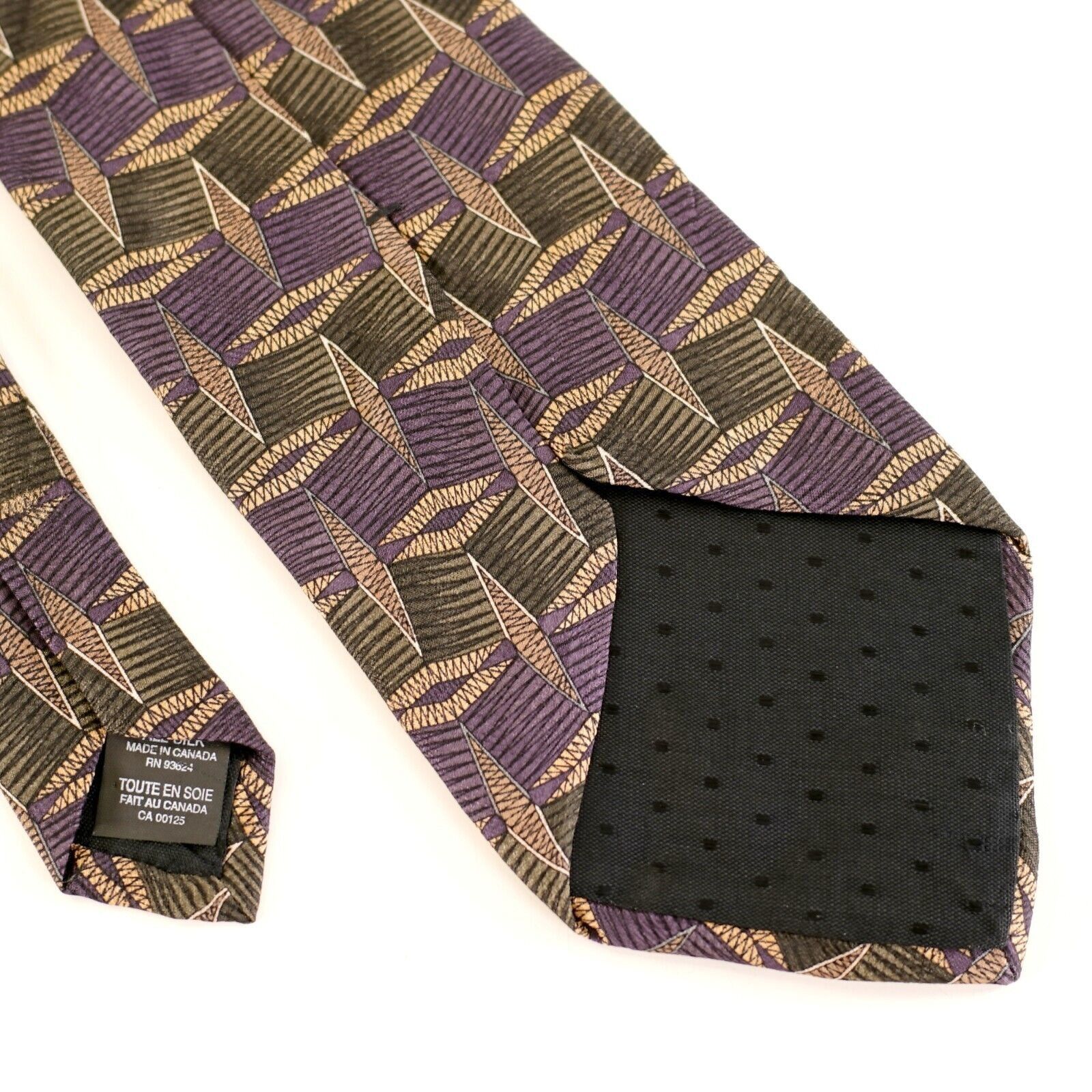 Croft & Barrow Croft & Barrow Purple Green Abstract Wide Silk Tie Size ONE SIZE - 5 Thumbnail