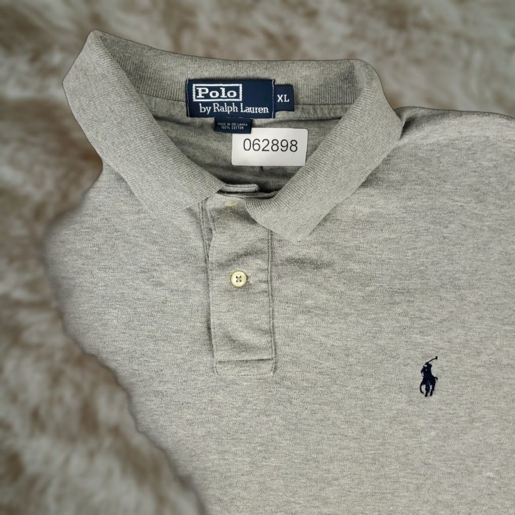 Ralph Lauren VINTAGE Ralph Lauren Polo Shirt Mens XL Gray Cotton Short Sleeve Casual Classic Preppy Size US XL / EU 56 / 4 - 1 Thumbnail