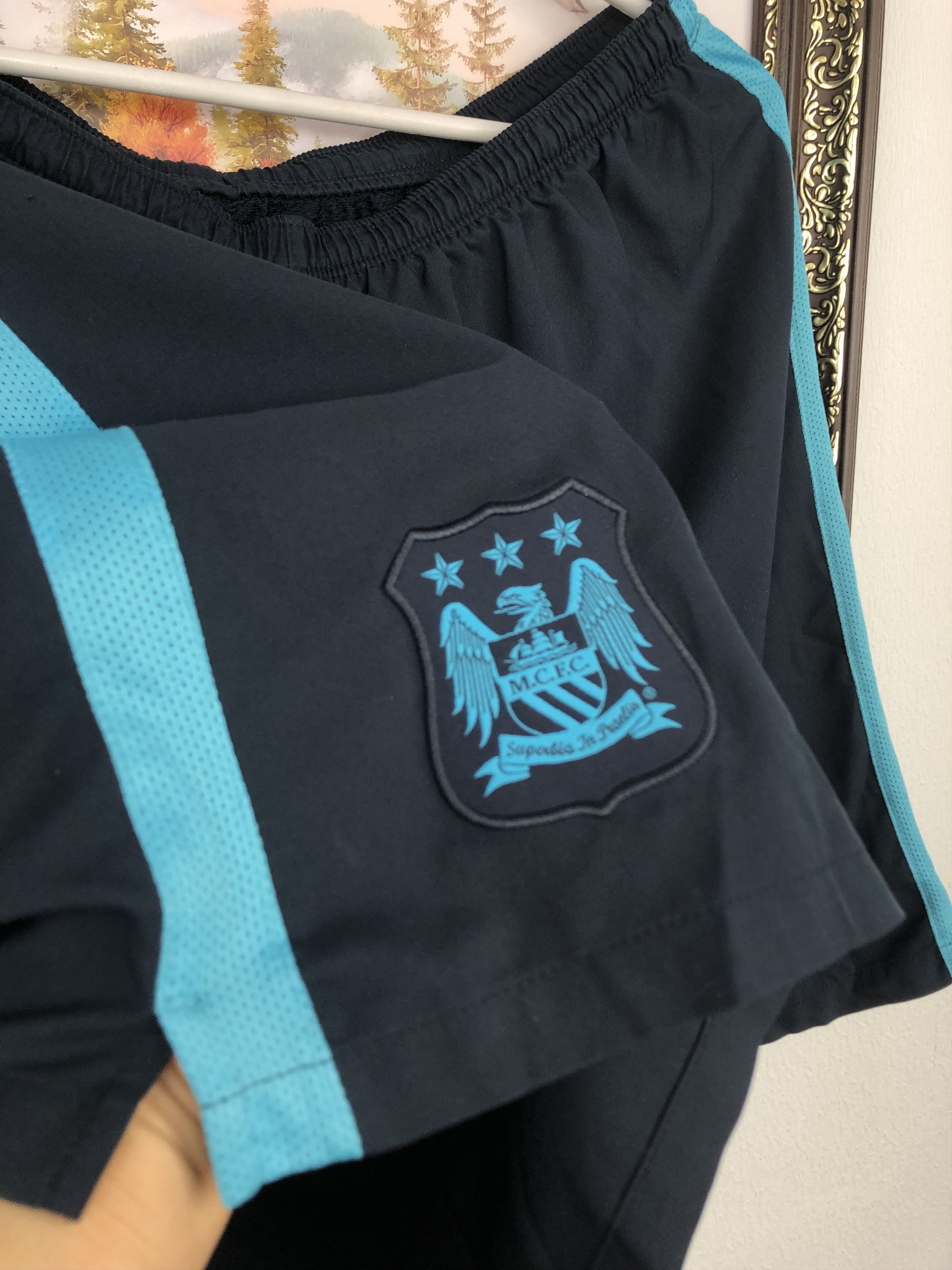 Nike Manchester City Nike Football Shorts Mens Soccer XL Size US 36 / EU 52 - 3 Thumbnail