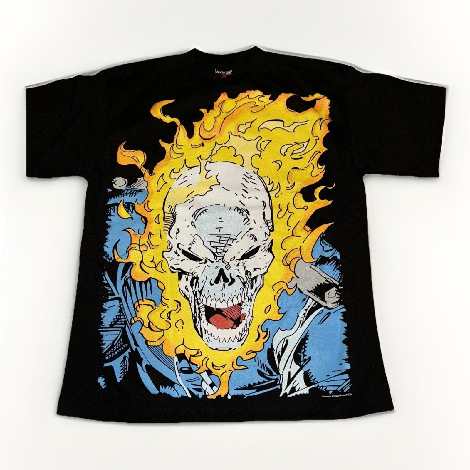 Marvel Comics Hyuujin Project x Marvel Ghost Rider AOP T-Shirt XL Black Size US XL / EU 56 / 4 - 1 Thumbnail