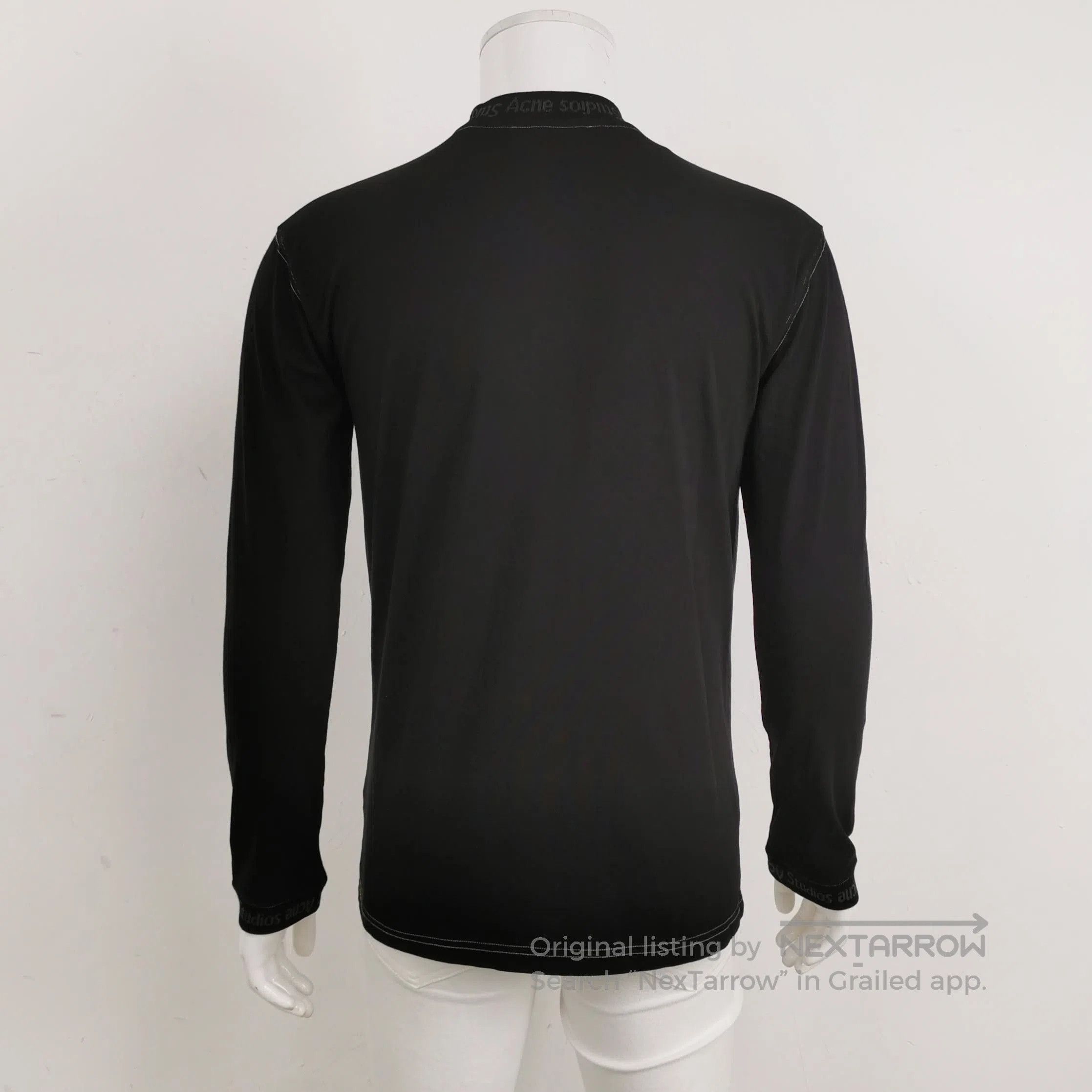Acne Studios XXS Long-Sleeve Letter Logo T-Shirt.
