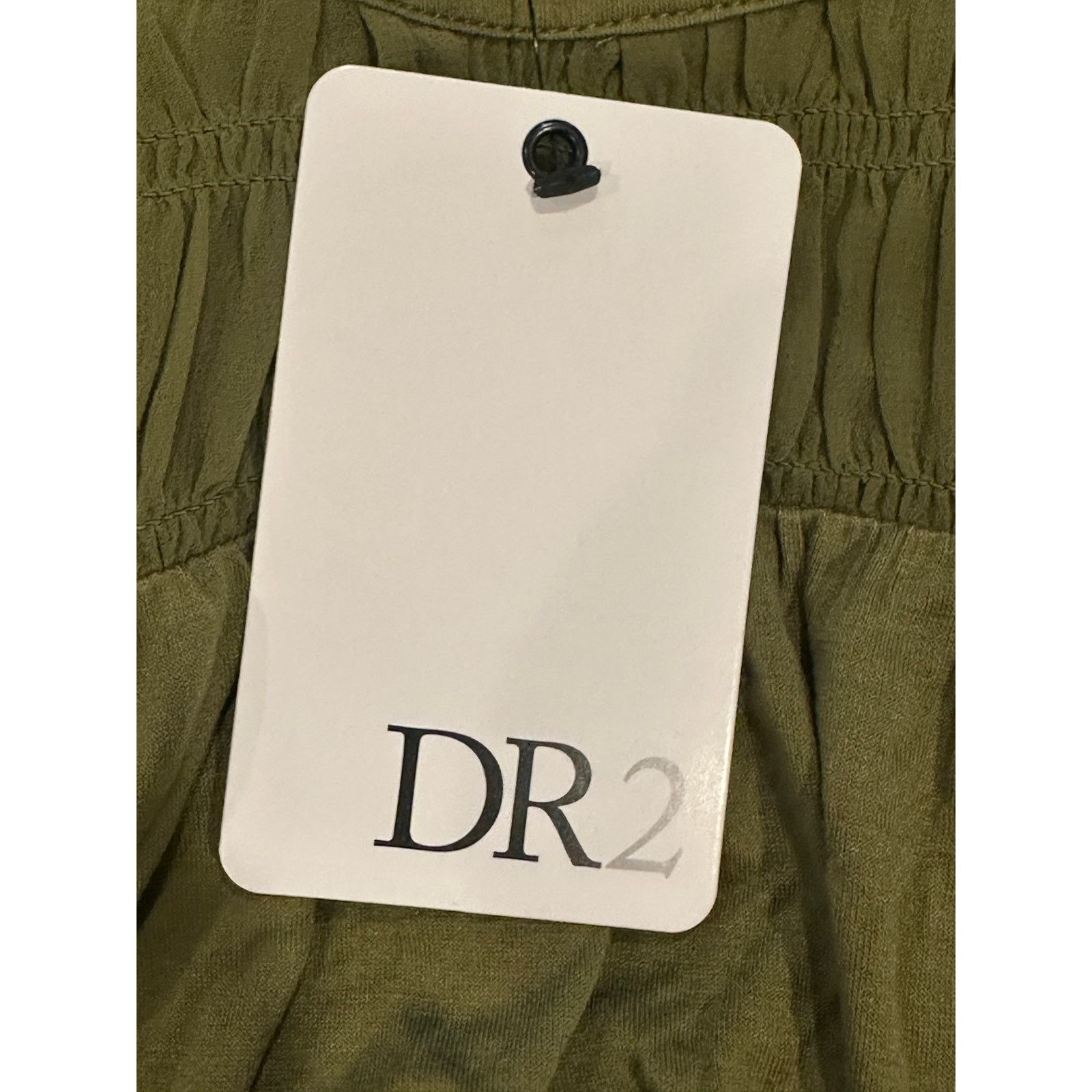 Other DR2 By Daniel Rainn Women's Olive Green Smocked Blouse S NWT Size S / US 4 / IT 40 - 8 Thumbnail