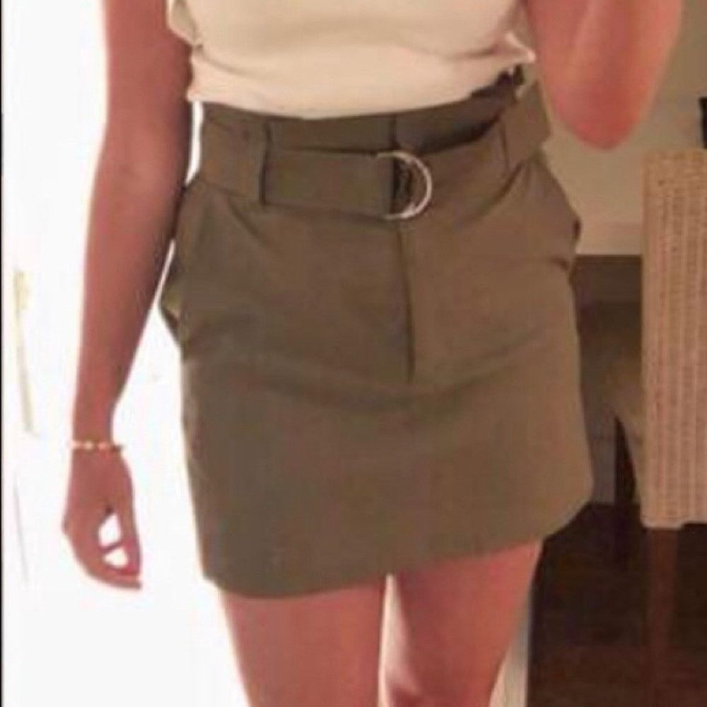 A.L.C. A.L.C Women's Linen Blend Belted Skirt Size 8 Size 30" / US 8 / IT 44 - 1 Thumbnail