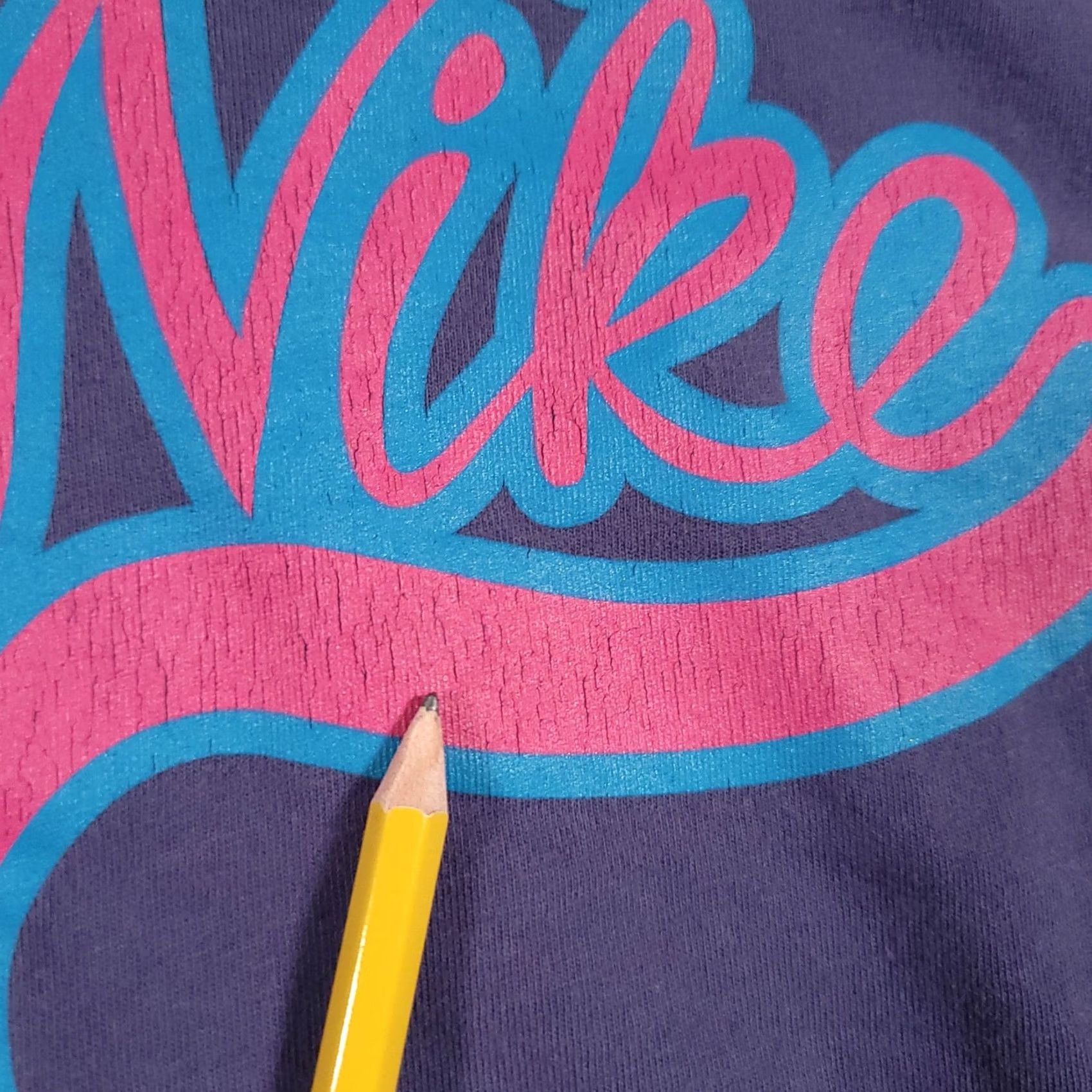 Nike VINTAGE Nike Shirt Womens Medium Purple Blue Pink Script Graphic Athletic Tee T-Shirt Size M / US 6-8 / IT 42-44 - 4 Thumbnail