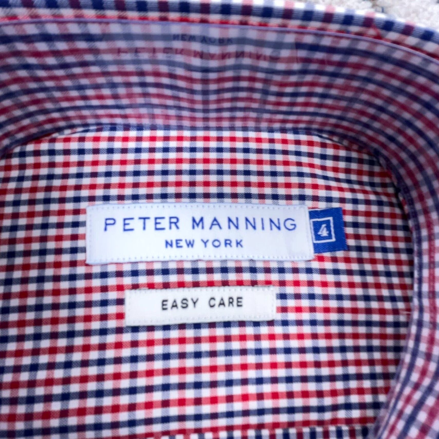 Vintage Peter Manning Button-Up Shirt Men Size 4 Red Plaid Casual Long Sleeve Modern Size US S / EU 44-46 / 1 - 5 Thumbnail