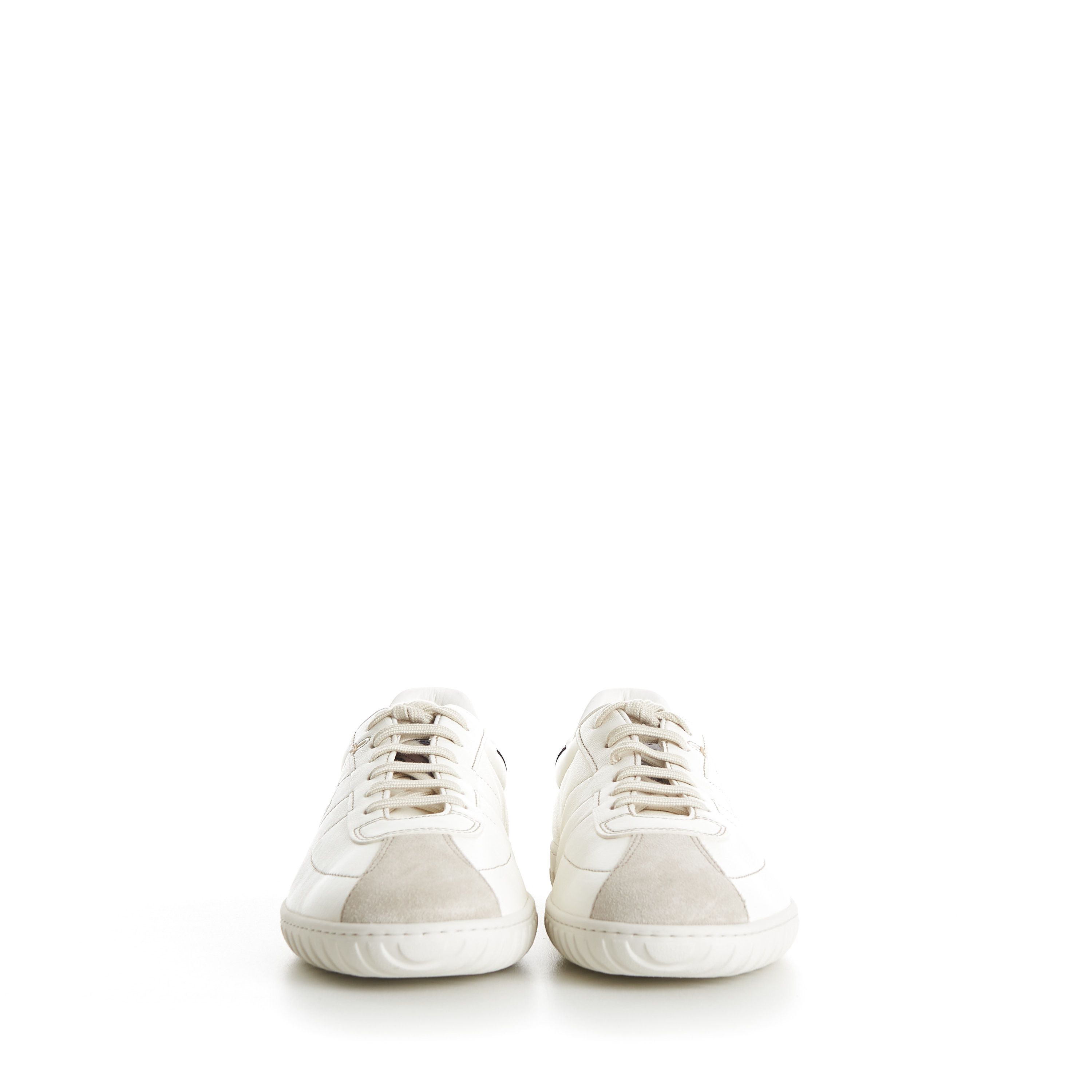 Berluti White Trainer Leather Sneaker - Scritto, Patina Leather Tab Size US 7.5 / EU 40-41 - 3 Thumbnail