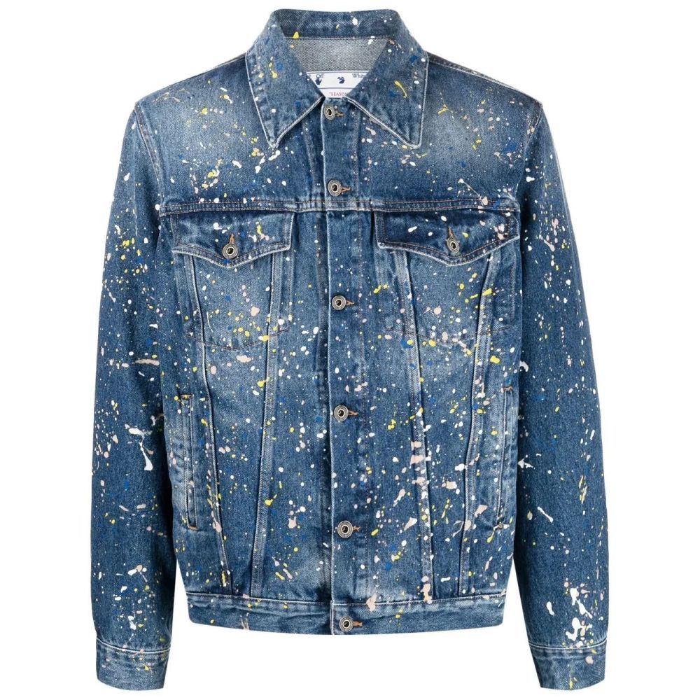o1rshd DUP Paint Skate Denim Jacket in Blue