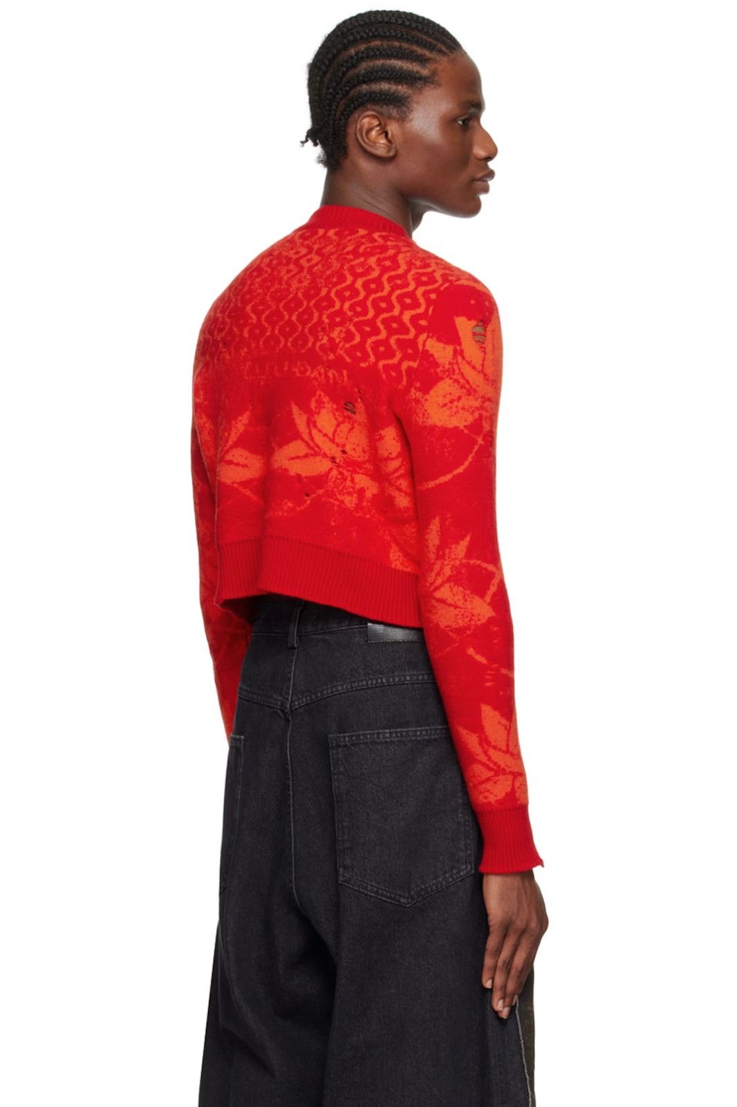 LUU DAN LU'U DAN Orange & Red Shrunk Sweater Size US S / EU 44-46 / 1 - 11 Thumbnail