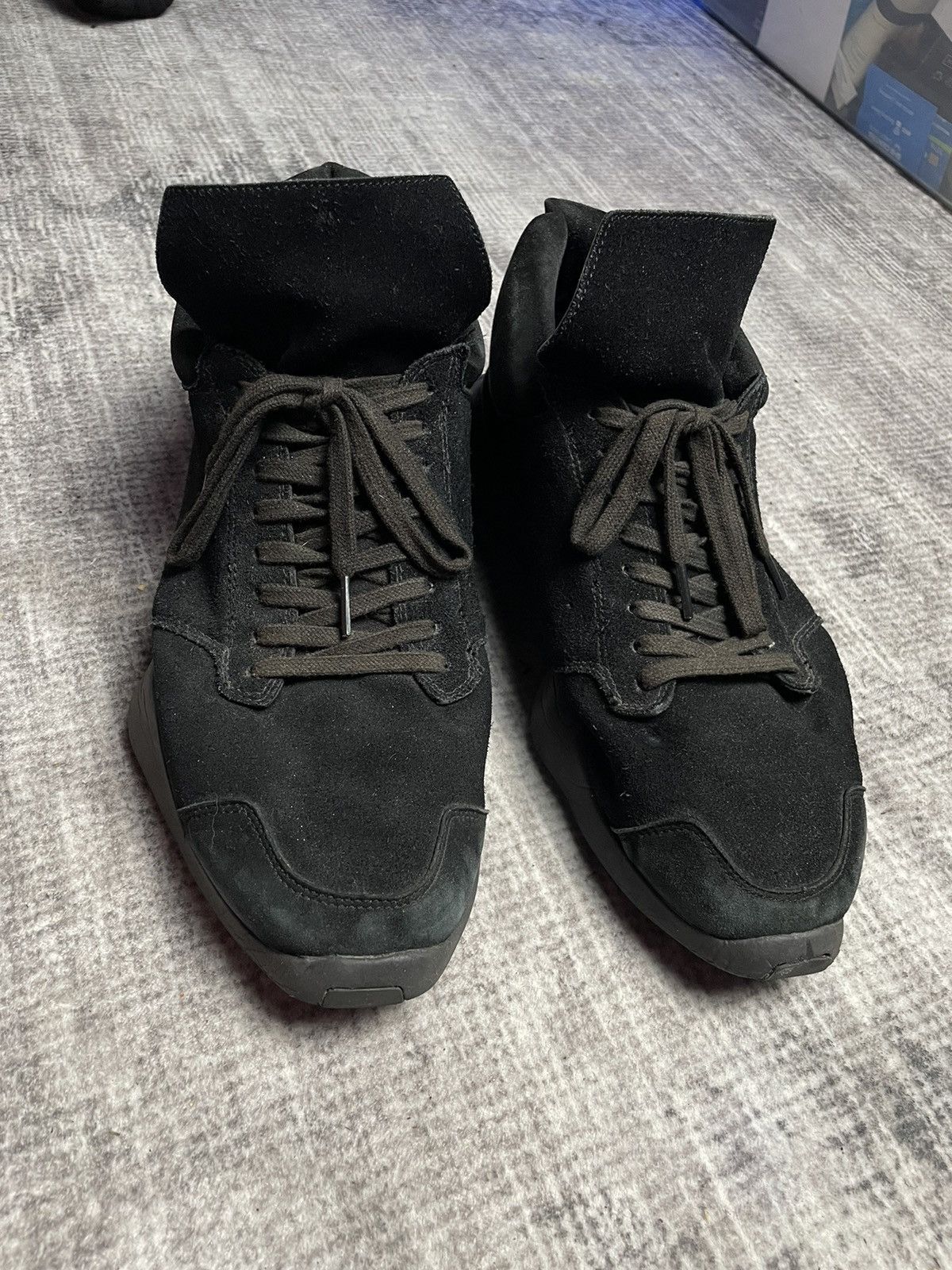 Rick Owens Rick owens Suede Tech Runners Black Size US 12 / EU 45 - 12 Thumbnail