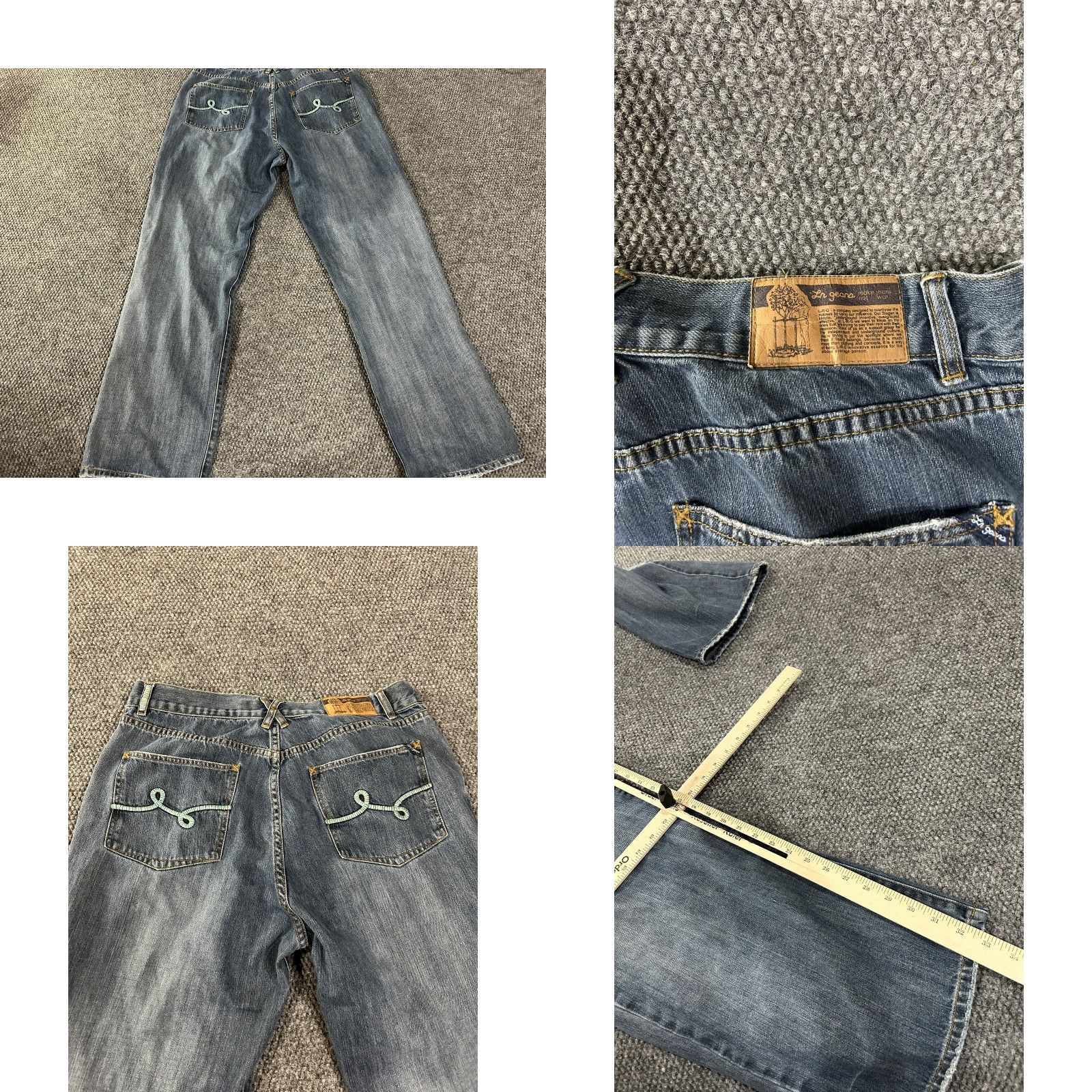Denime LRG Jeans Mens 38x33 Blue Denim Straight Leg 5-Pocket Regular Rise Mid Vintage No N/A Size US 38 / EU 54 - 8 Thumbnail