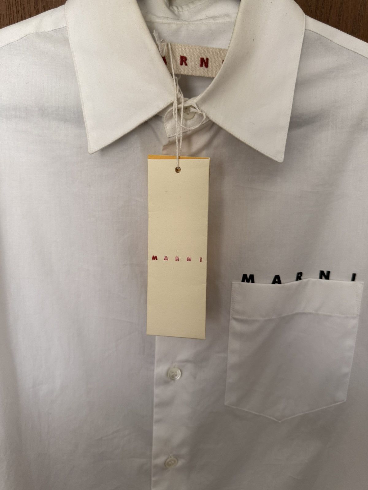 Marni Logo Poplin Cotton Shirt Size US S / EU 44-46 / 1 - 11 Thumbnail